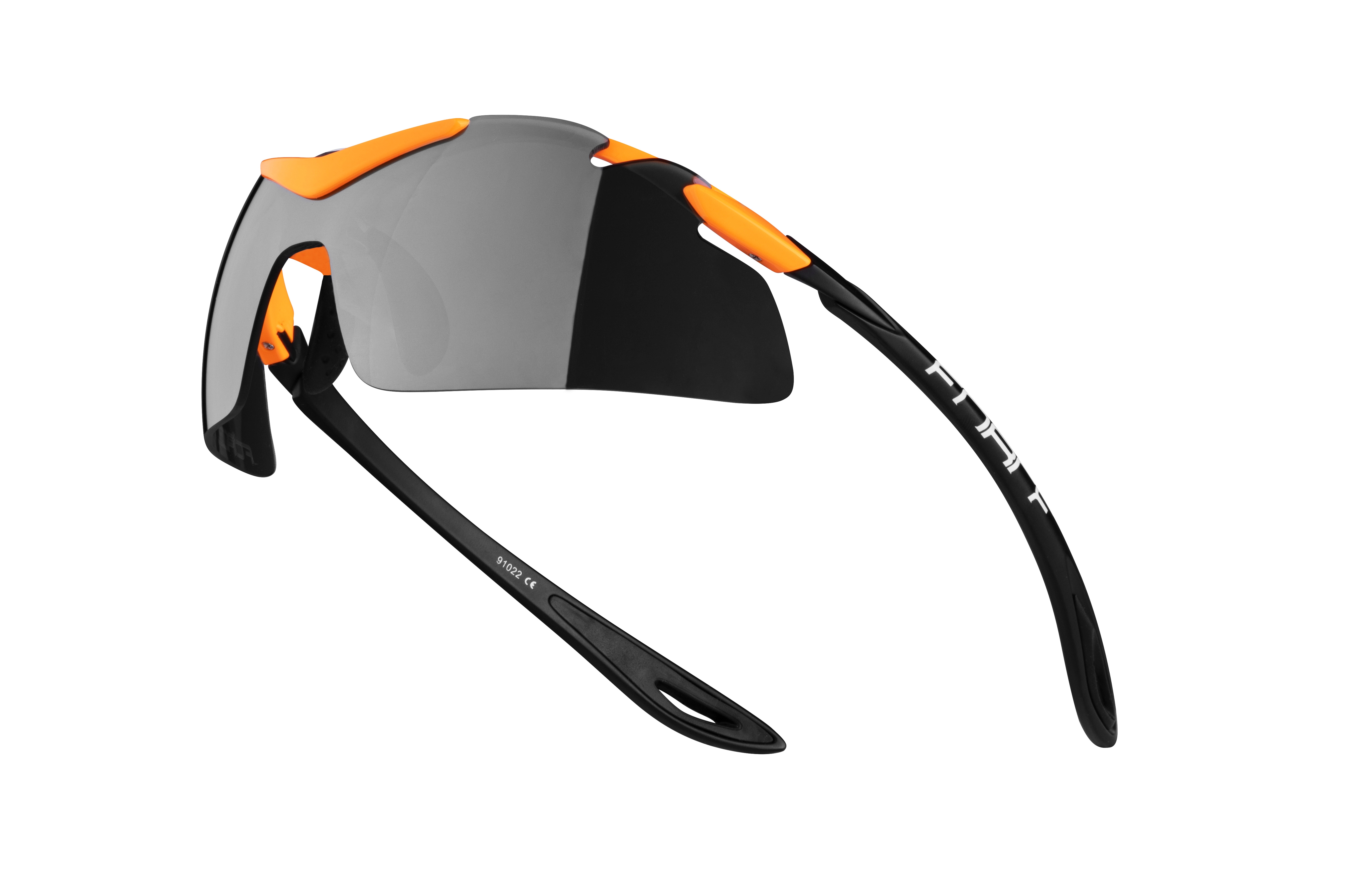 brýle FORCE DUKE oranžovo-černé, černá laser skla