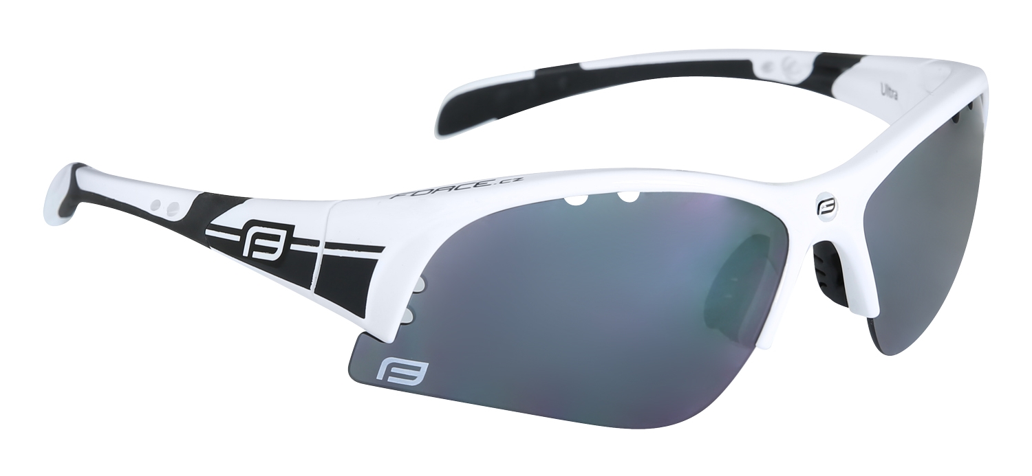 brýle FORCE ULTRA bílé, černá laser skla