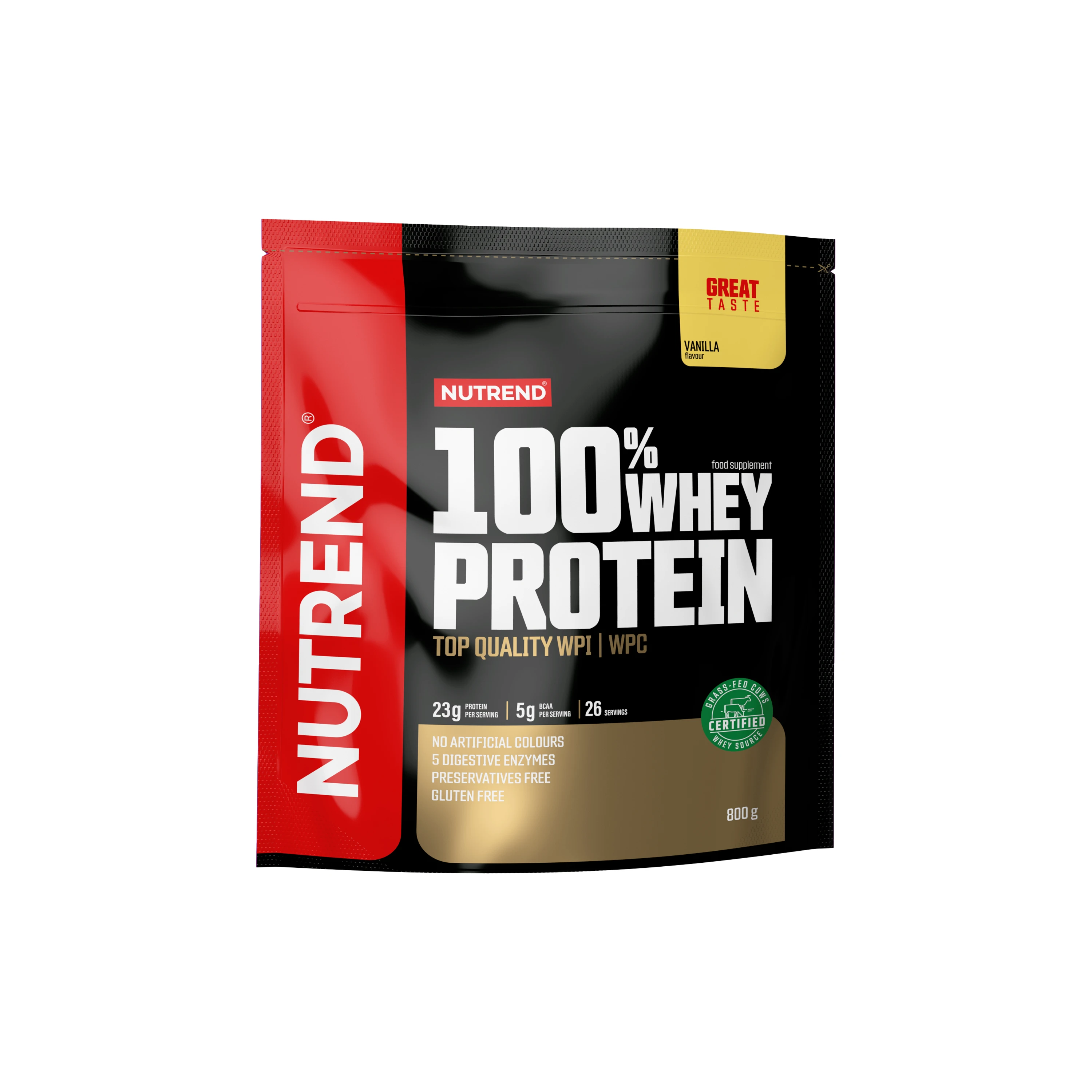 100% Whey Protein, sáček, 800 g vanilka