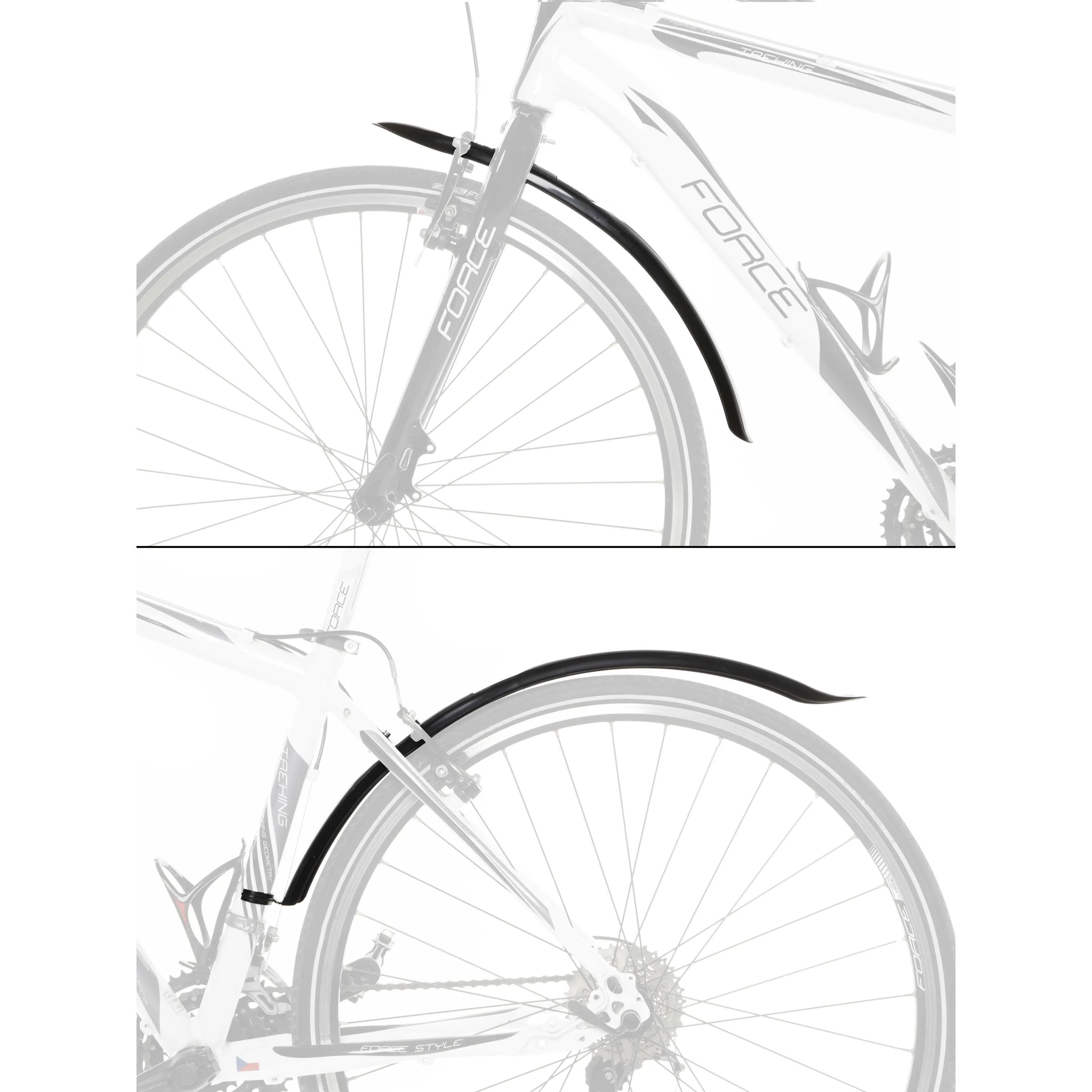 blatníky FORCE SPORT 24 - 28", plast, černé