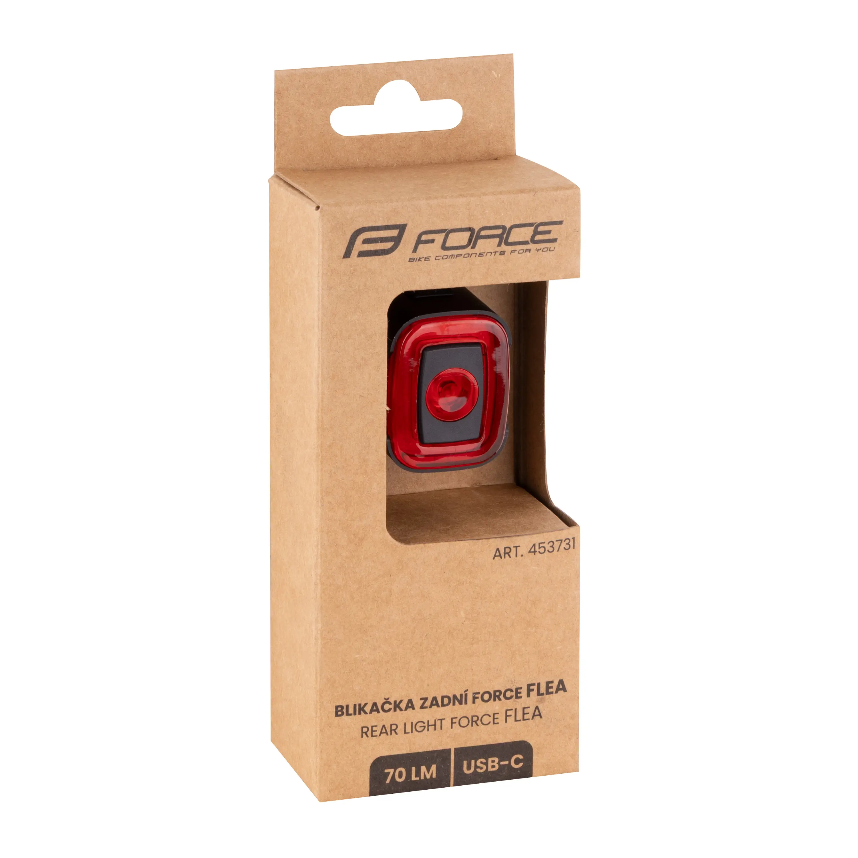 blikačka zadní FORCE FLEA 70 LM, 1 LED, USB