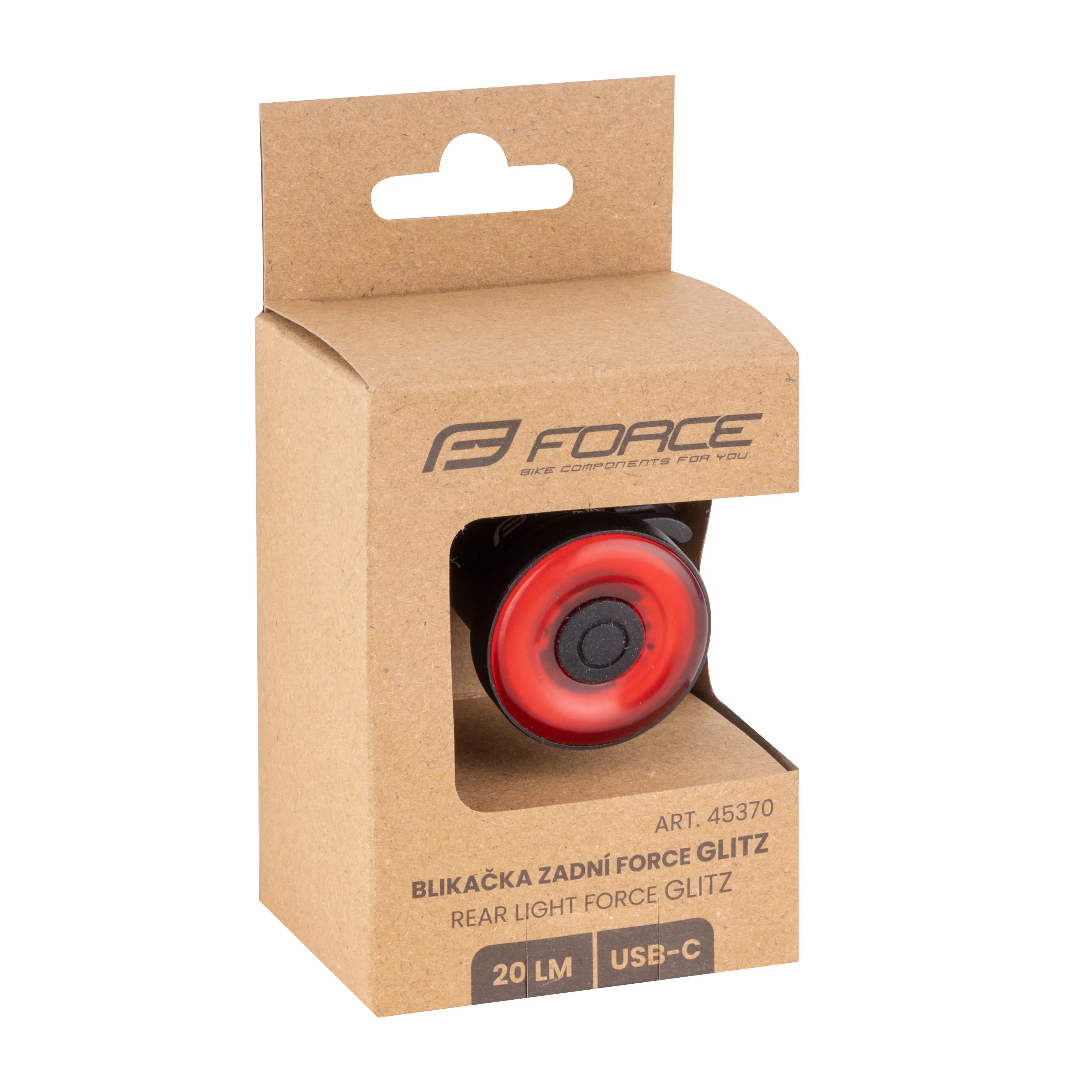 blikačka zadní FORCE GLITZ 20LM, 20x LED, USB