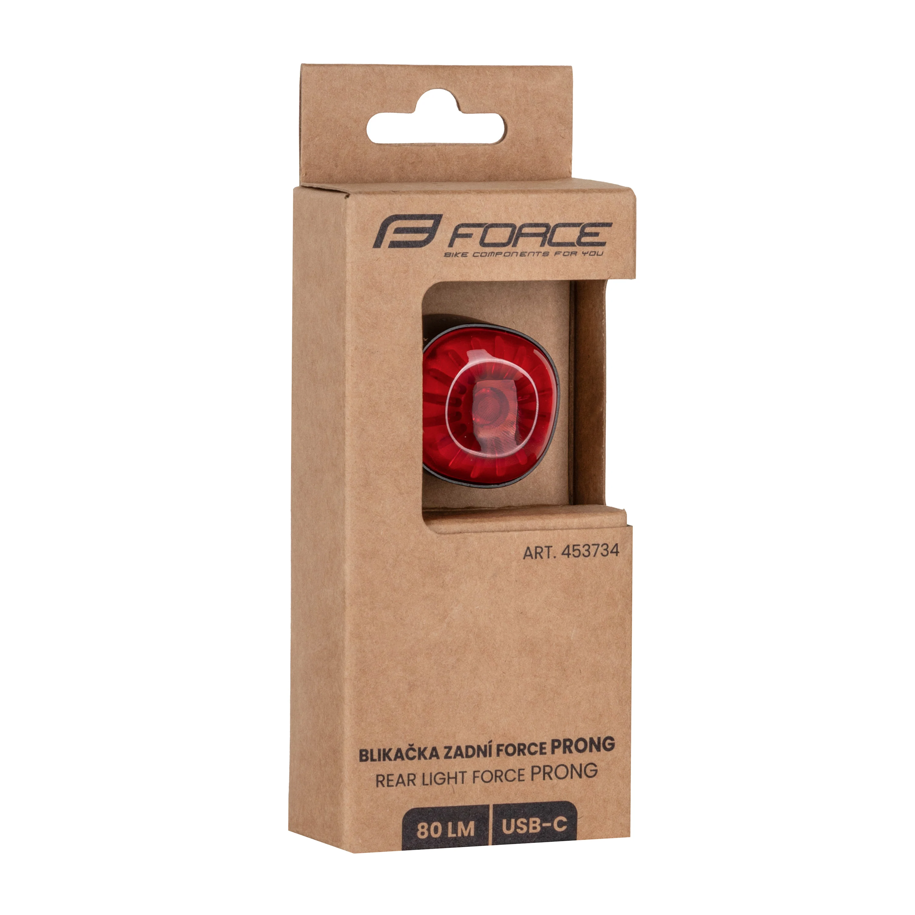 blikačka zadní FORCE PRONG 80 LM,36x LED, USB