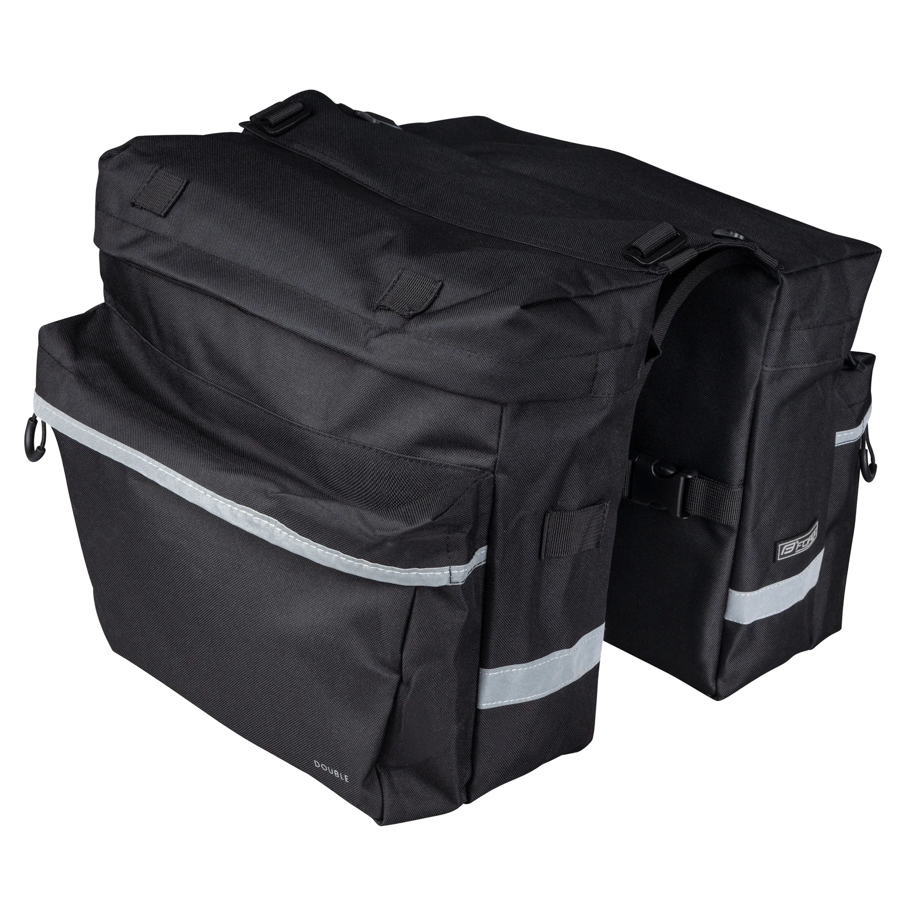 brašna-dvojbrašna zadní FORCE DOUBLE, černá 2x10 l