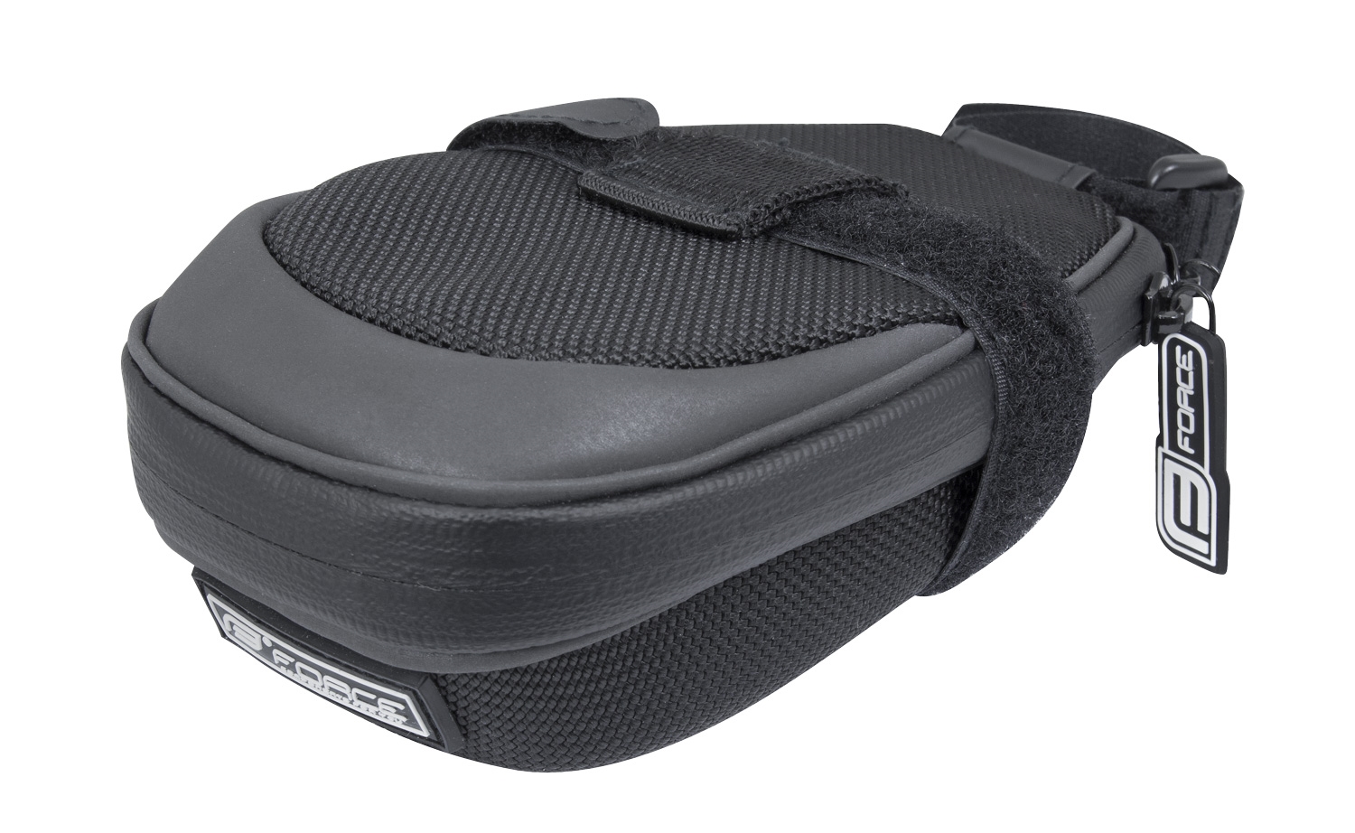 brašna pod sedlo FORCE CADDY, reflexní, černá
