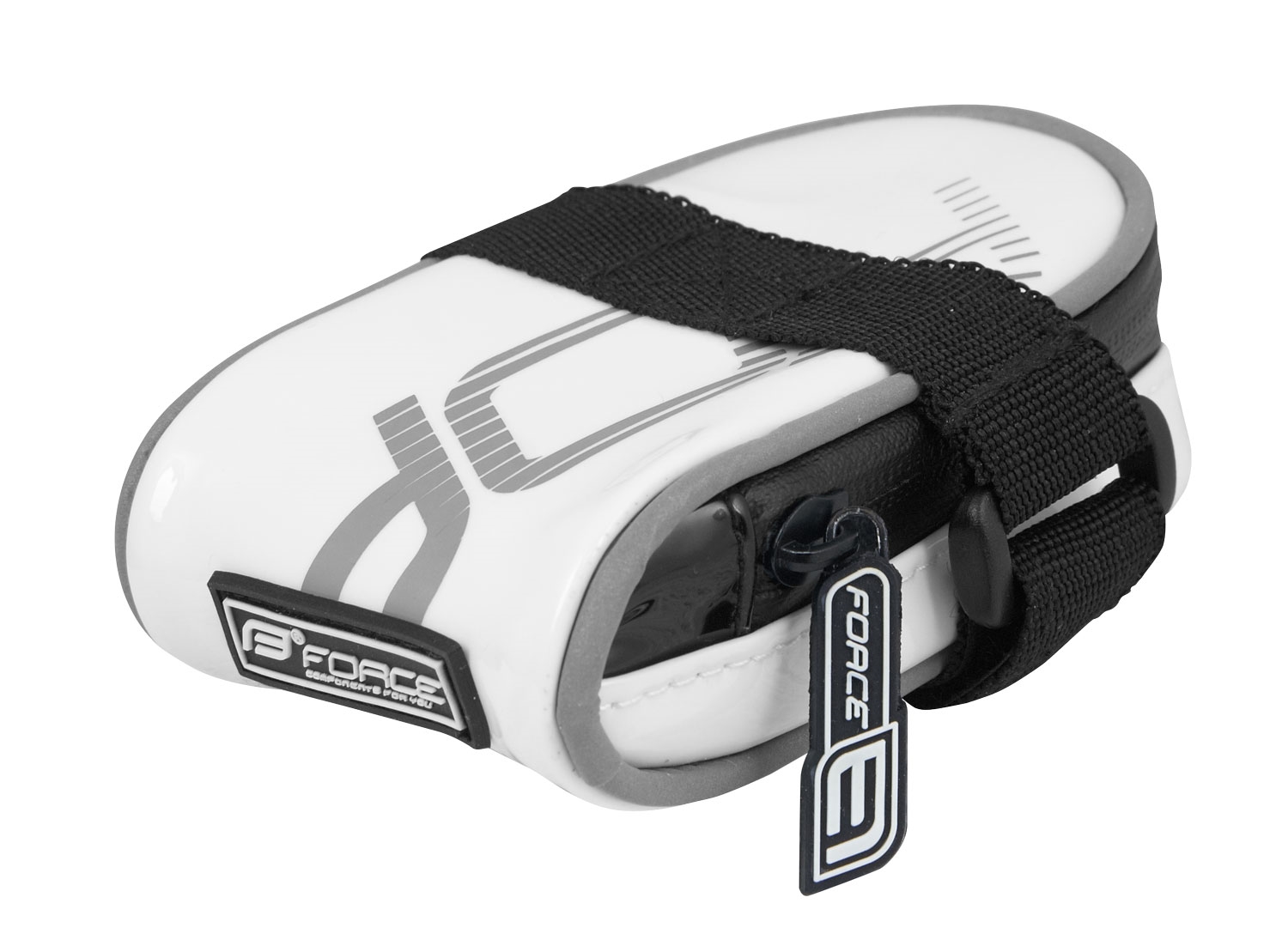 brašna pod sedlo FORCE MINIPACK suchý zip, bílá