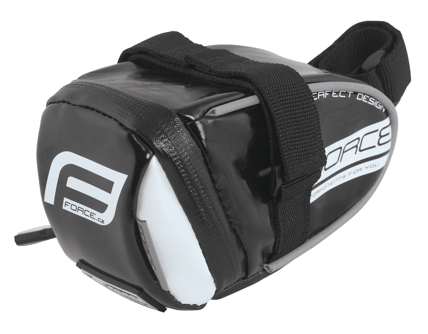 brašna pod sedlo FORCE RIDE PLUS suchý zip,černá S