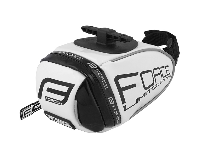 brašna pod sedlo FORCE RIDE PRO klick, bílá S