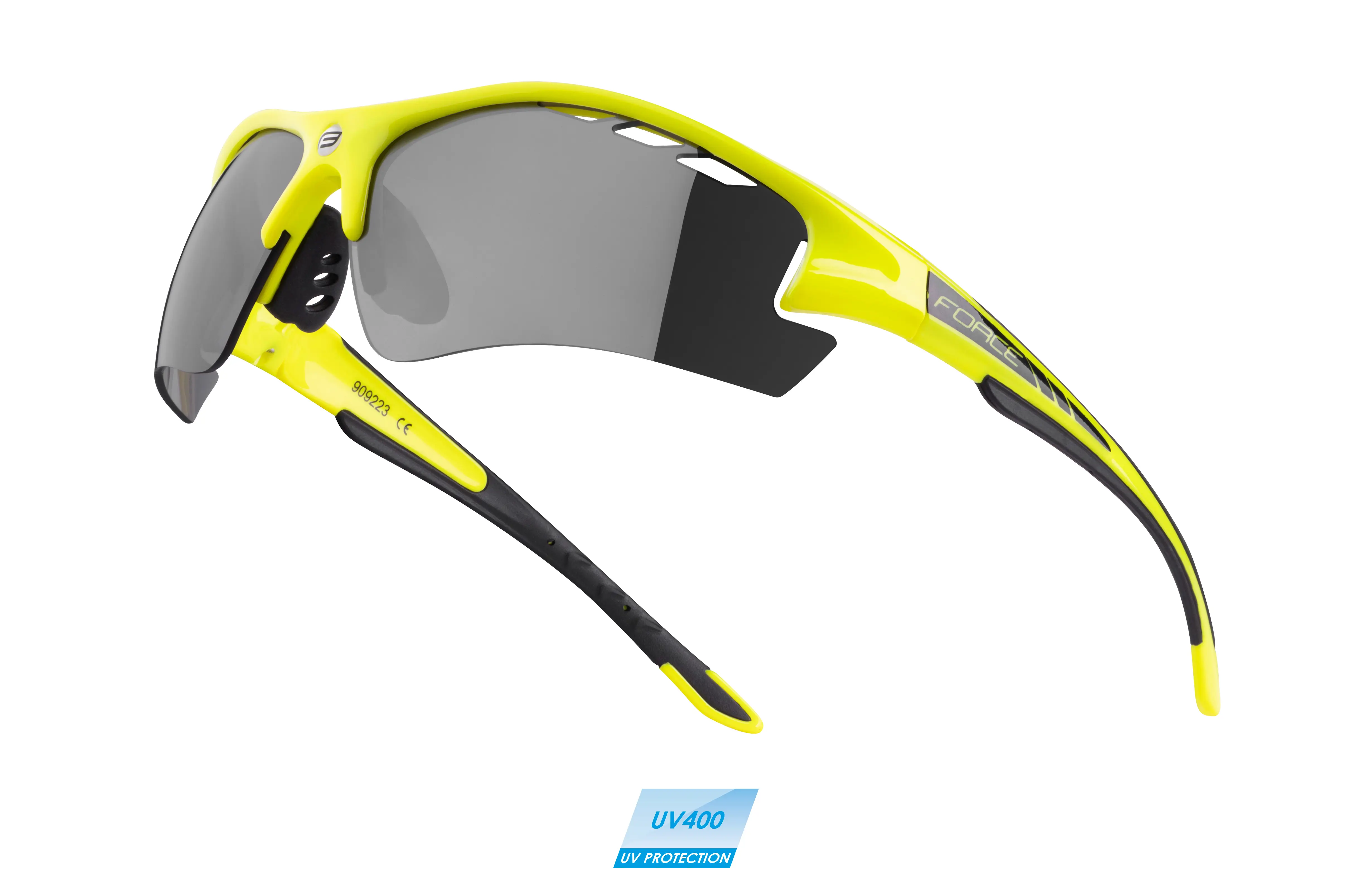 brýle FORCE RIDE PRO fluo diop.klip,černá laser skla, II.jakost
