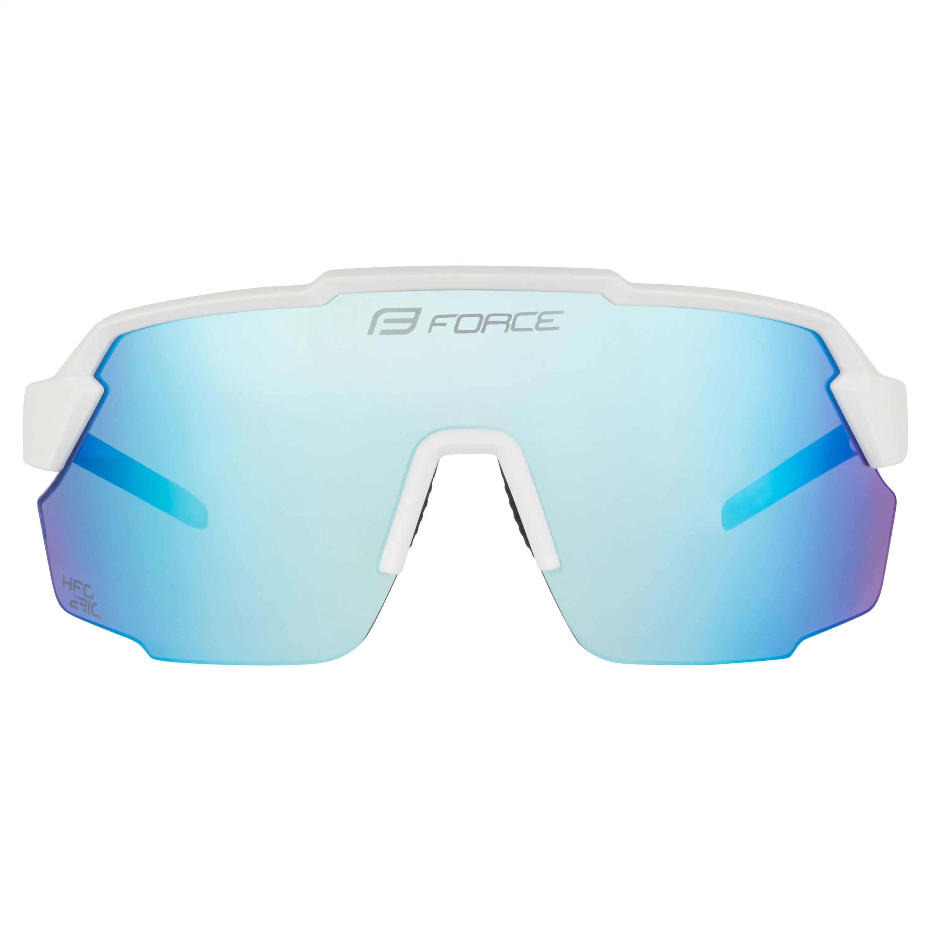 brýle FORCE PULSE bílé, modré zrc. sklo