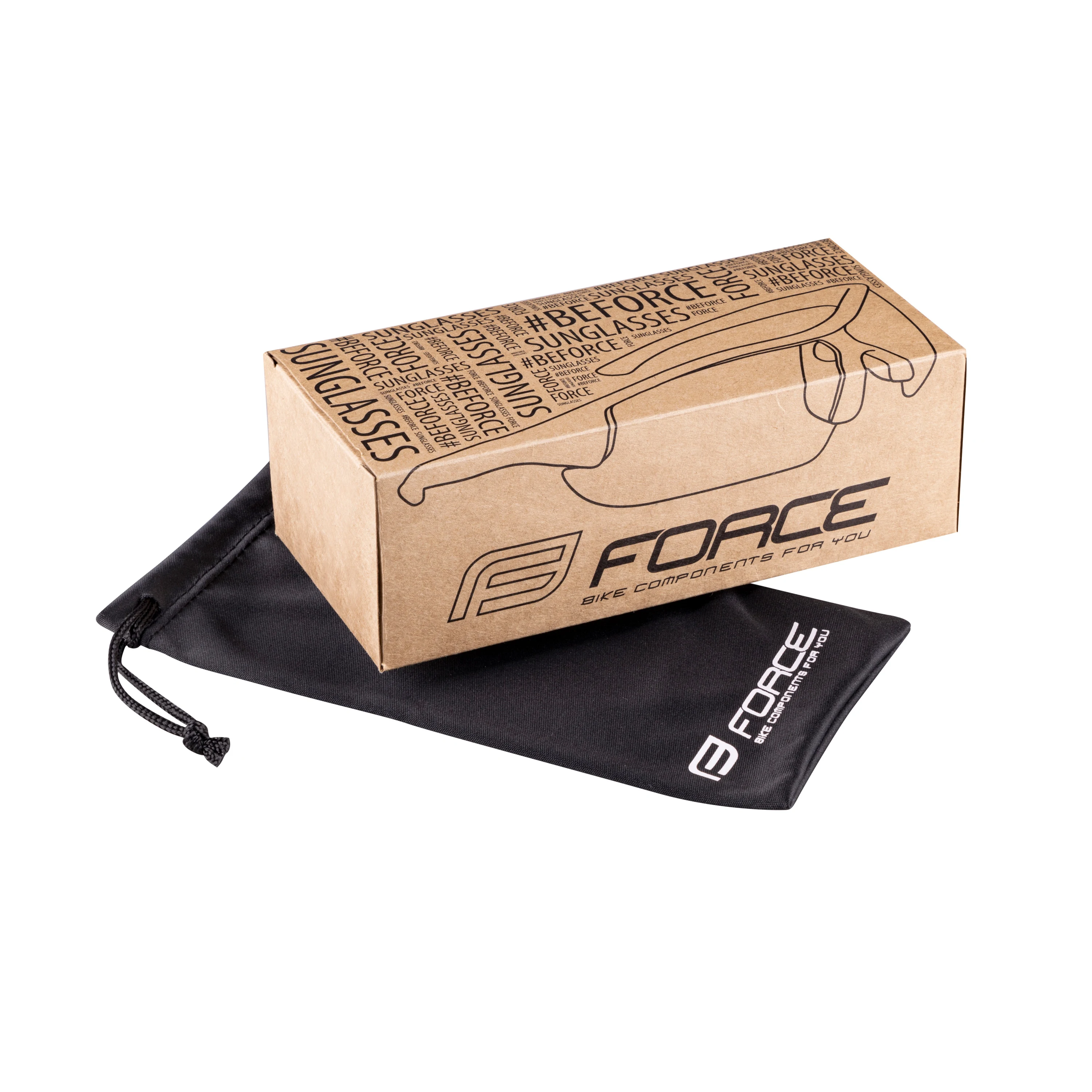 brýle FORCE SCOPE, černé mat-lesk, černé sklo