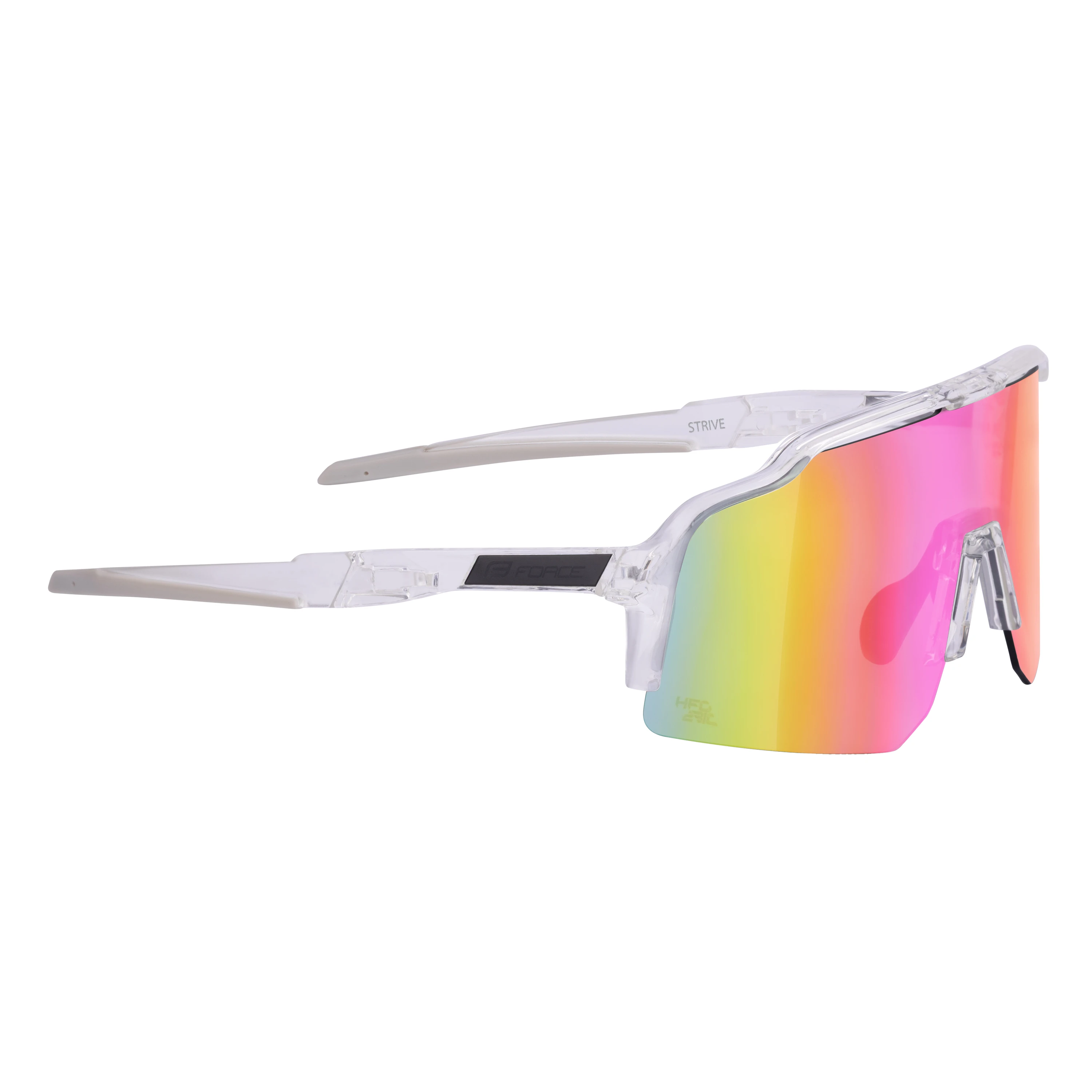 brýle FORCE STRIVE transparentní, růžové zrc. sklo