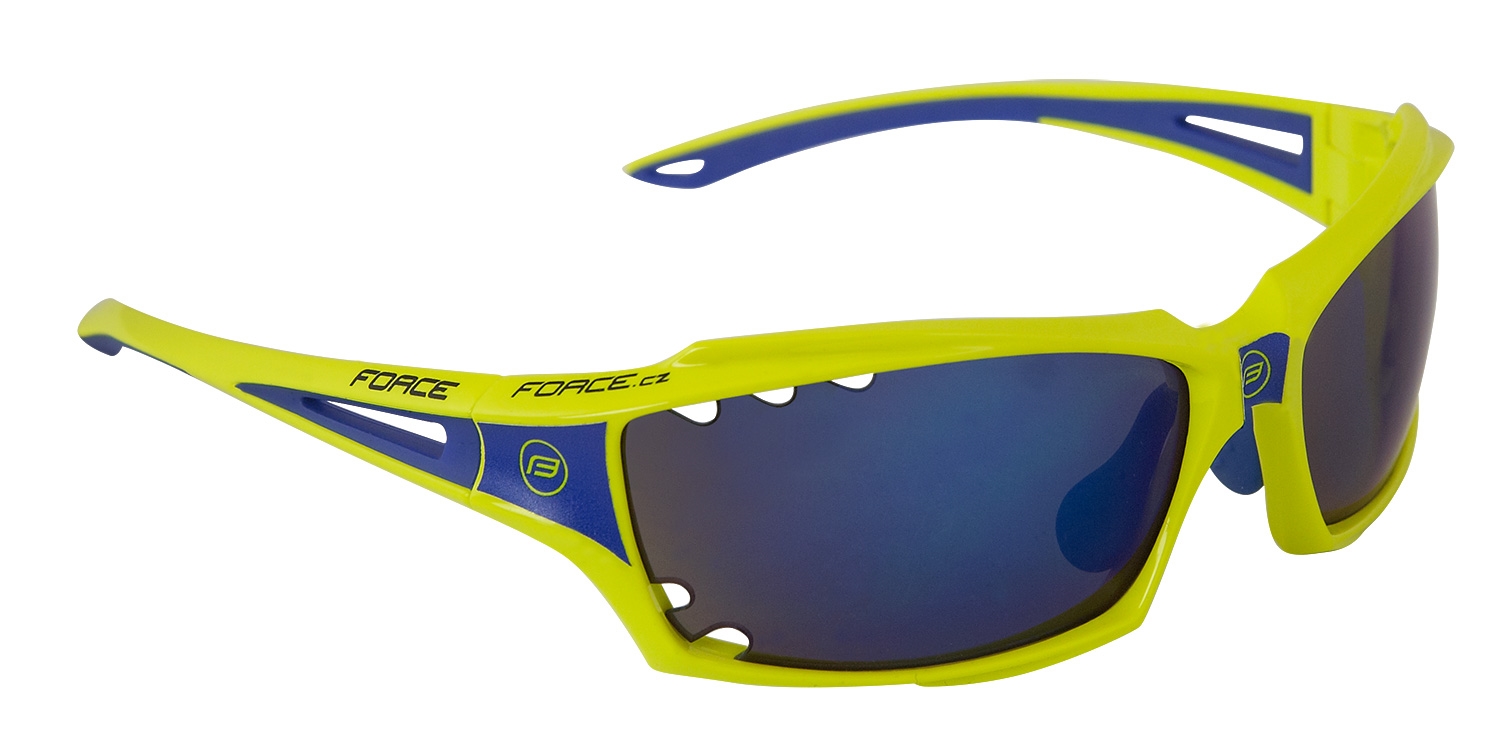 brýle FORCE VISION fluo, modrá laser skla