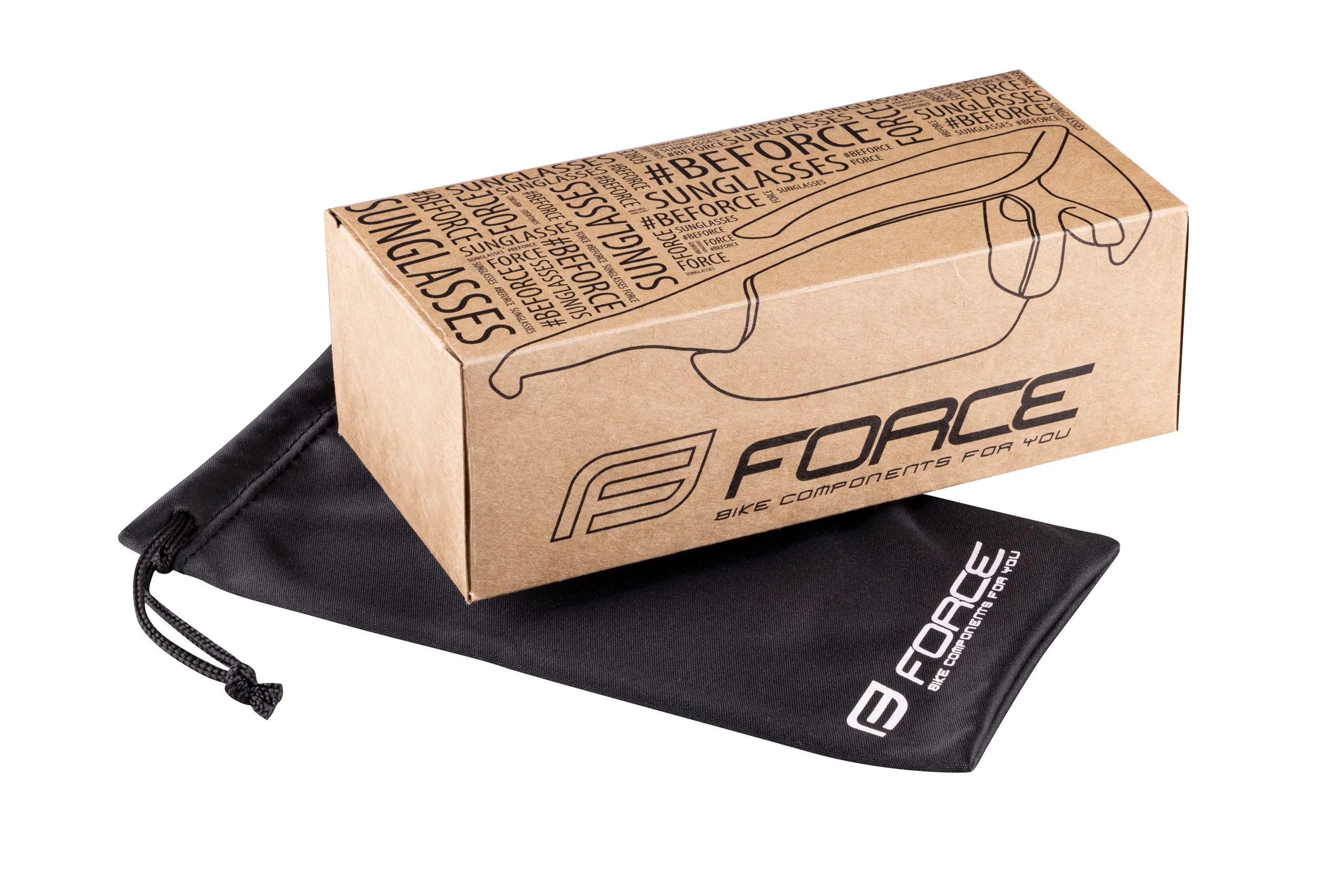 brýle FORCE ZOOM černé, červené sklo