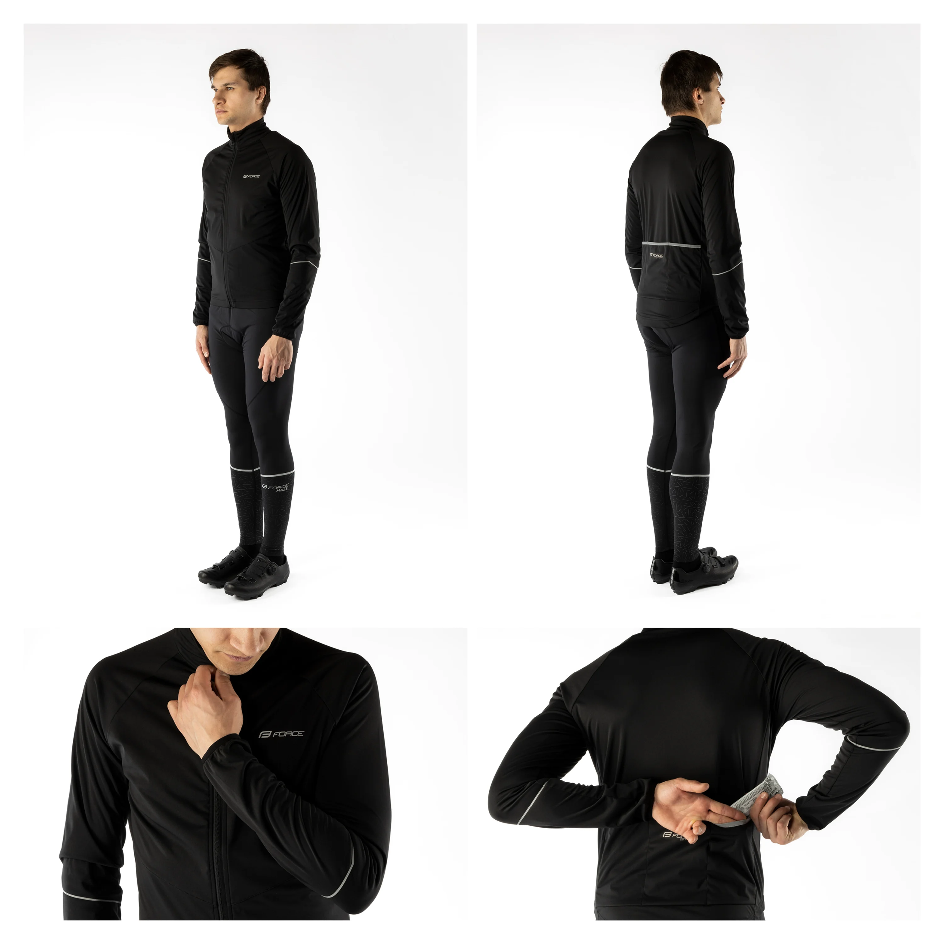 bunda FORCE ARROW softshell, černá XXS