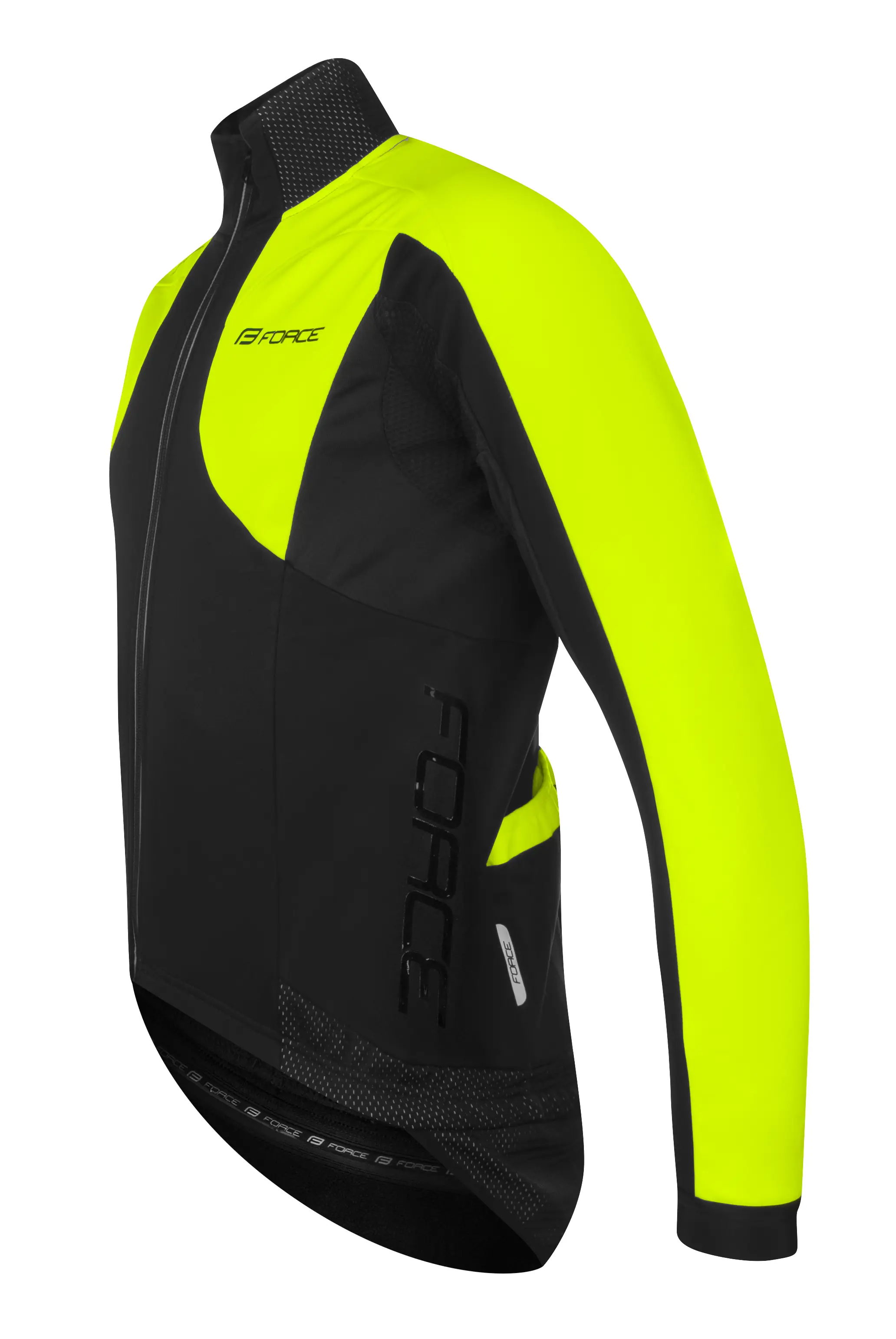 bunda FORCE X100 zimní, černo-fluo