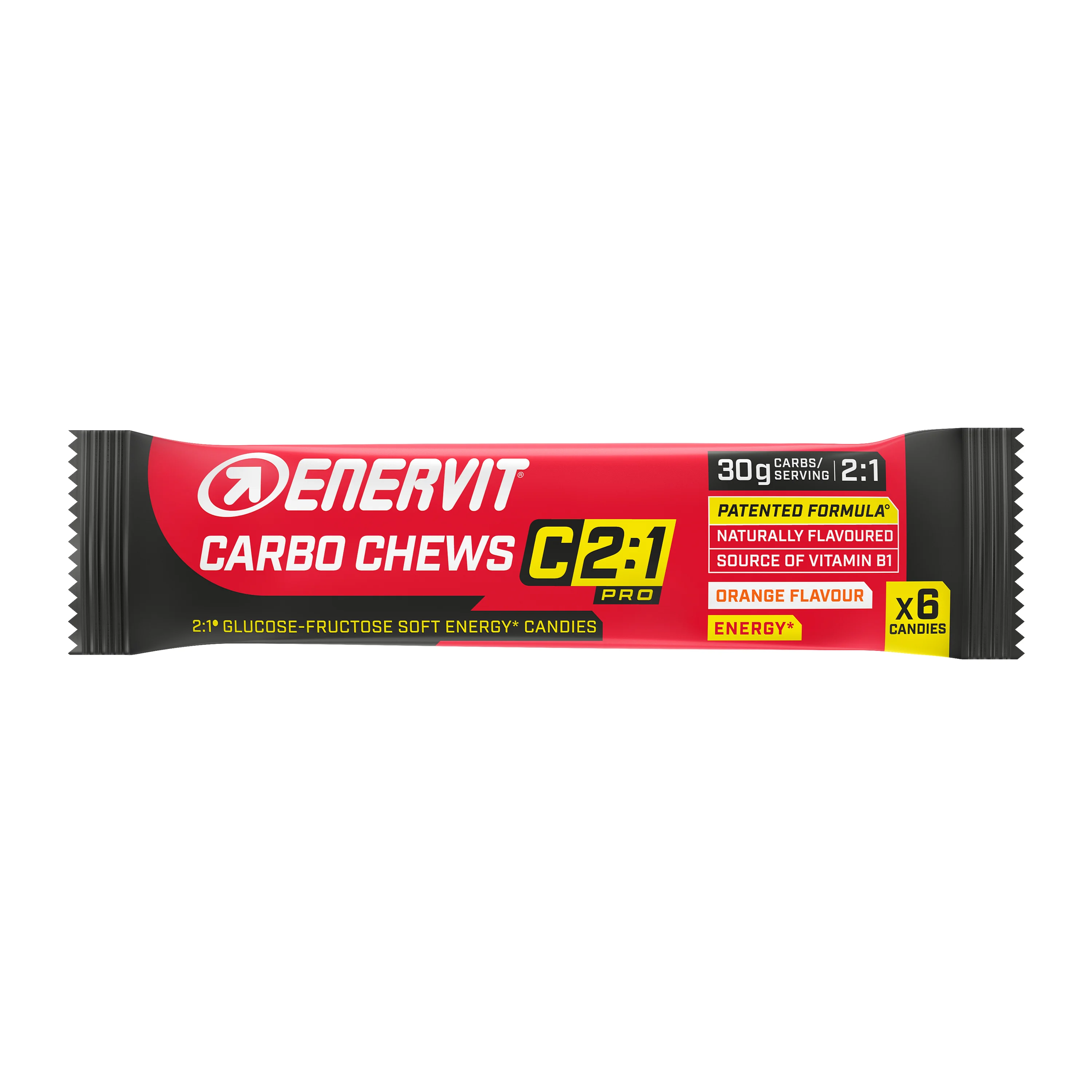 ENERVIT Carbo Chews C2:1,34 g/6 želatinek pomeranč