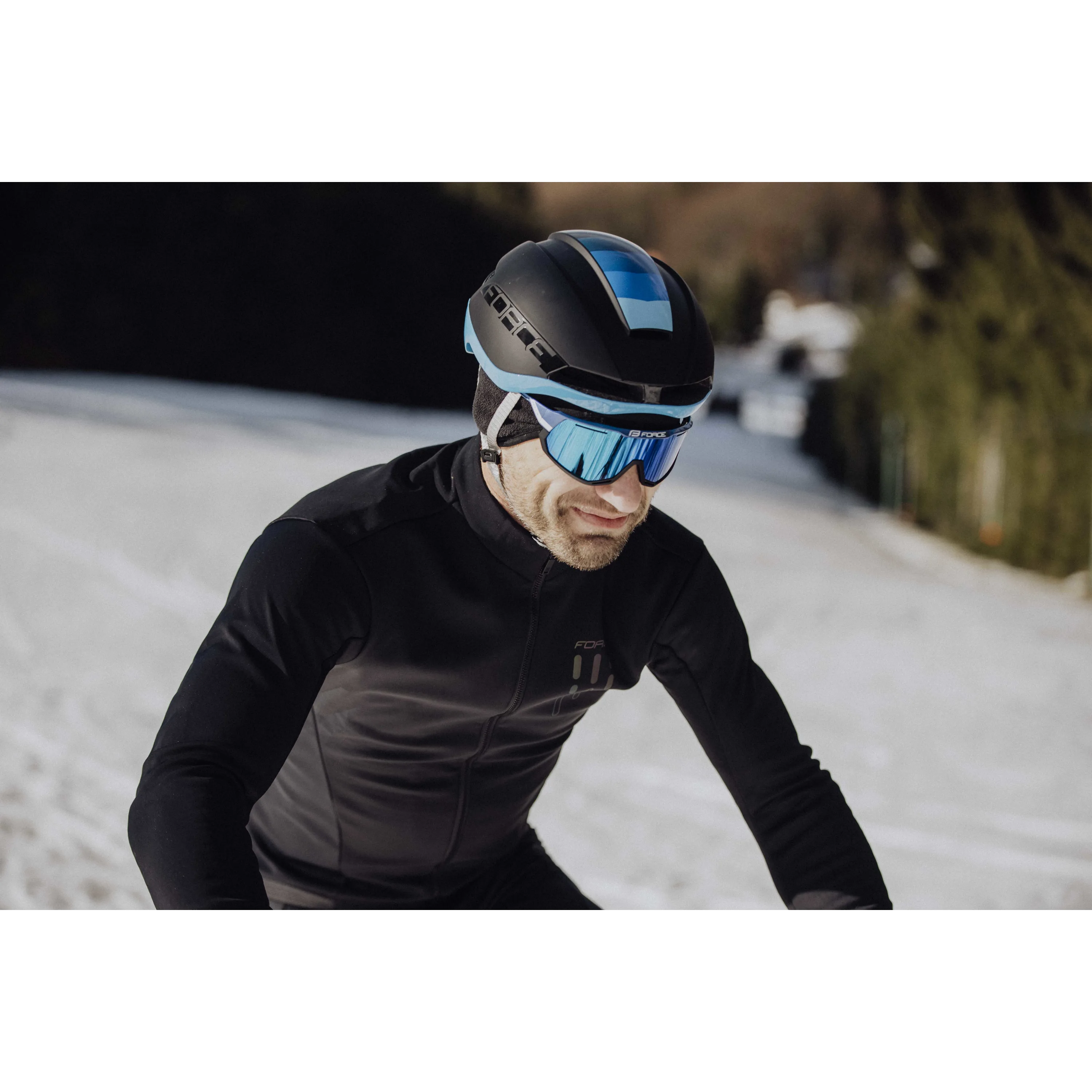 čepice pod přilbu FORCE FREEZE zimní, černá S-M