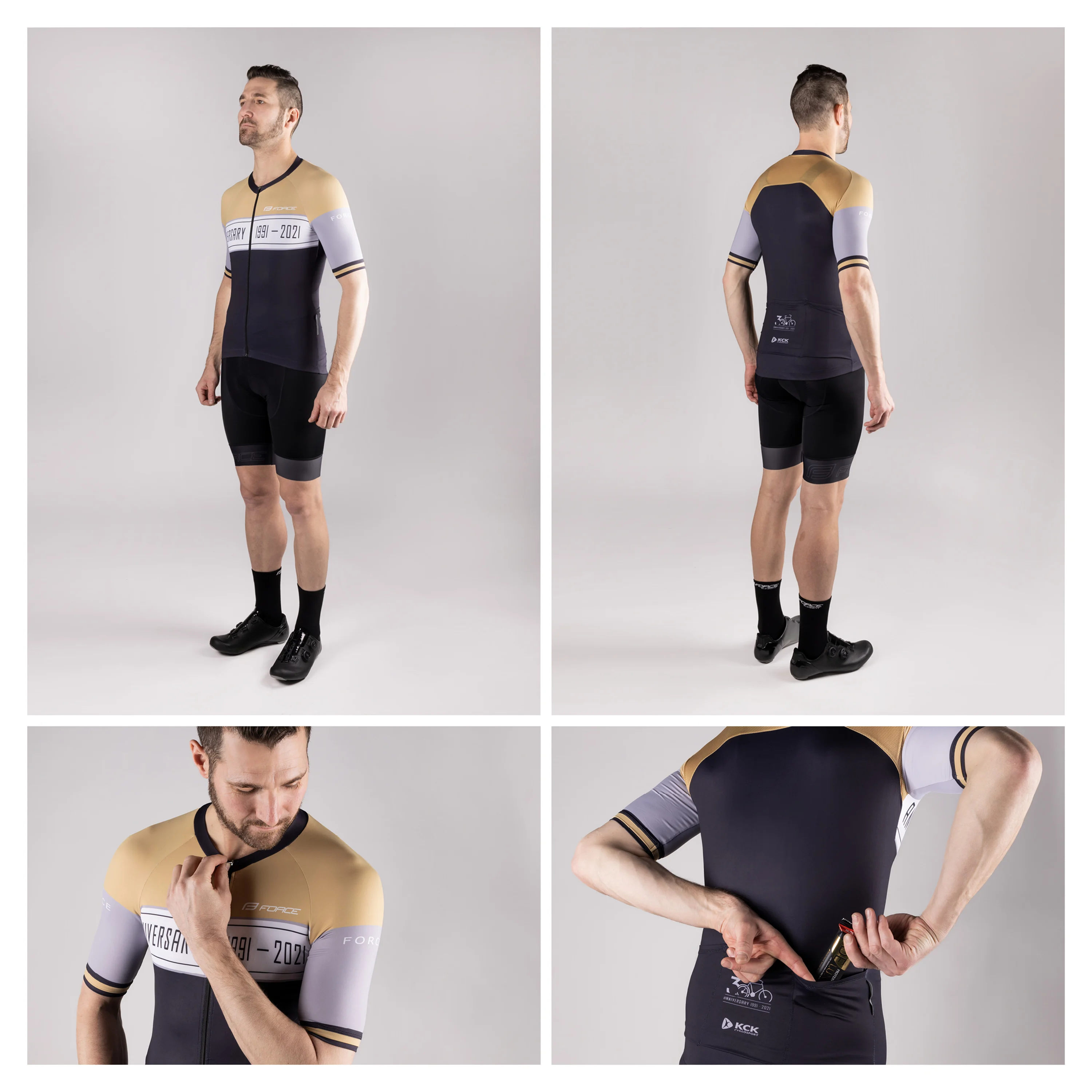 dres F ANNIVERSARY UNI kr. rukáv, černo-zlatý S