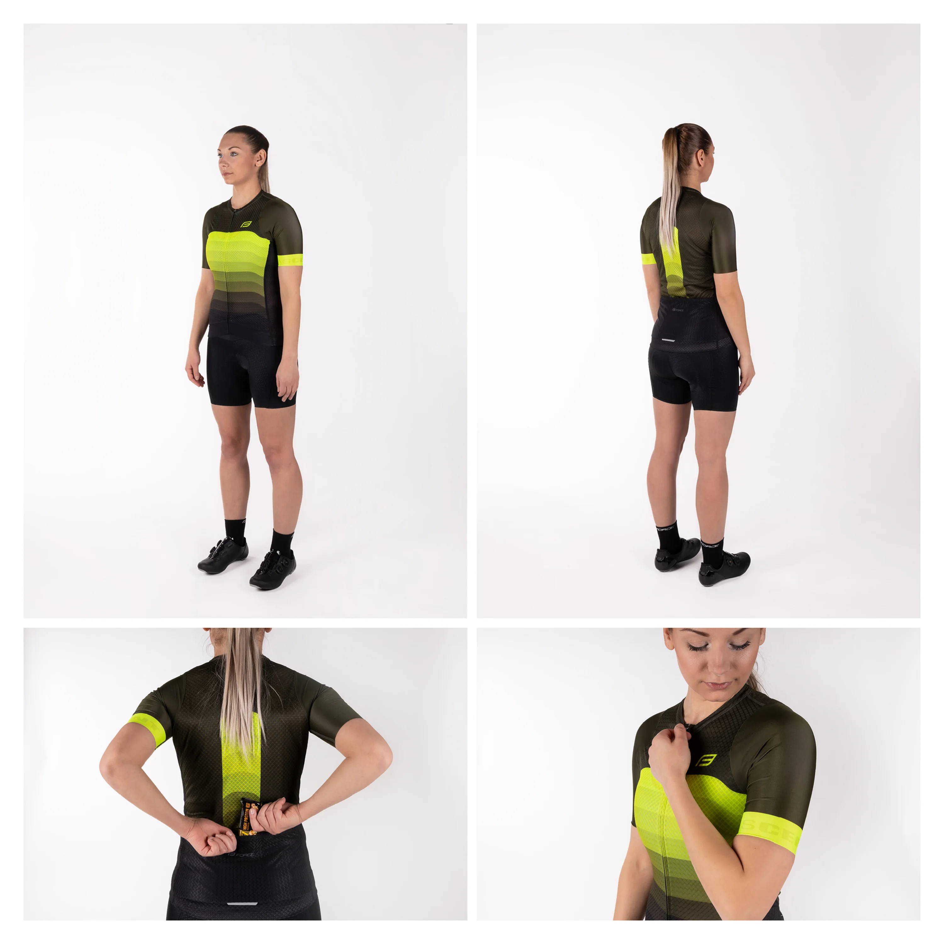 dres F ASCENT UNI kr. rukáv, zeleno-fluo