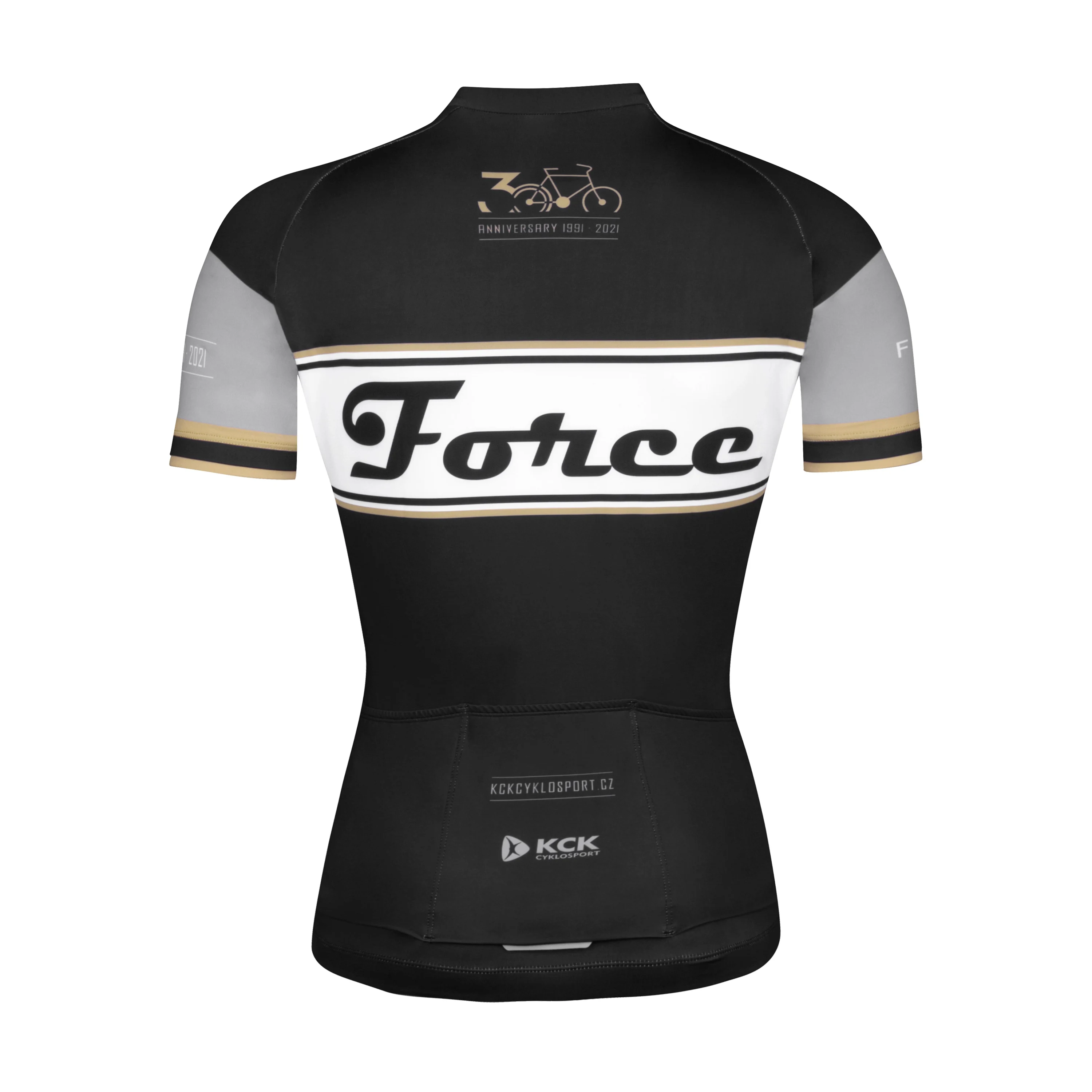 dres F RETRO UNI kr. rukáv, černo-zlatý M
