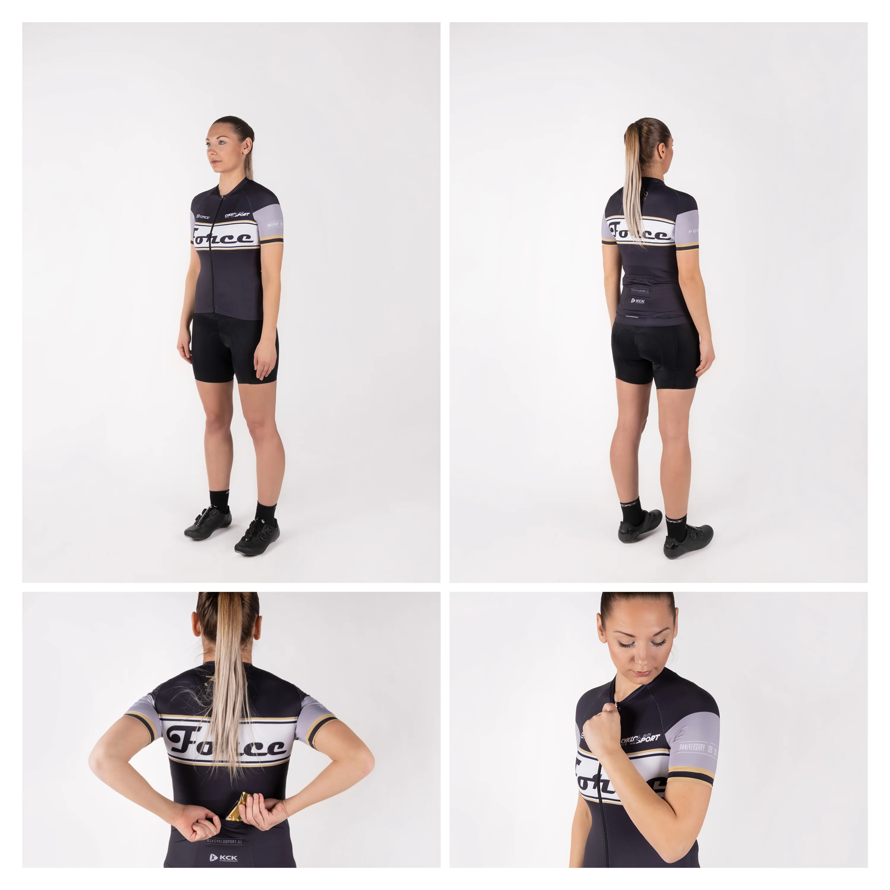 dres F RETRO UNI kr. rukáv, černo-zlatý M