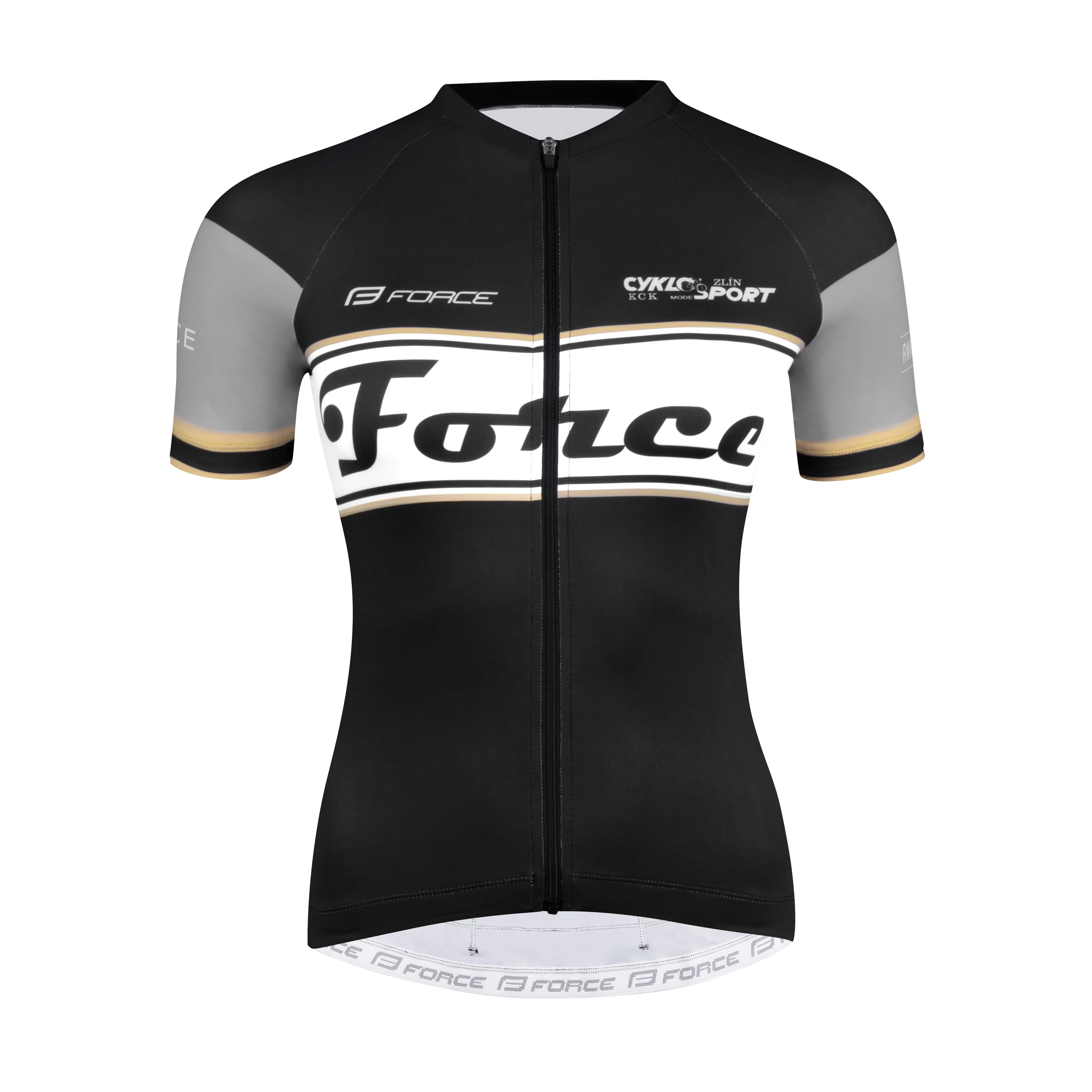 dres F RETRO UNI kr. rukáv, černo-zlatý M