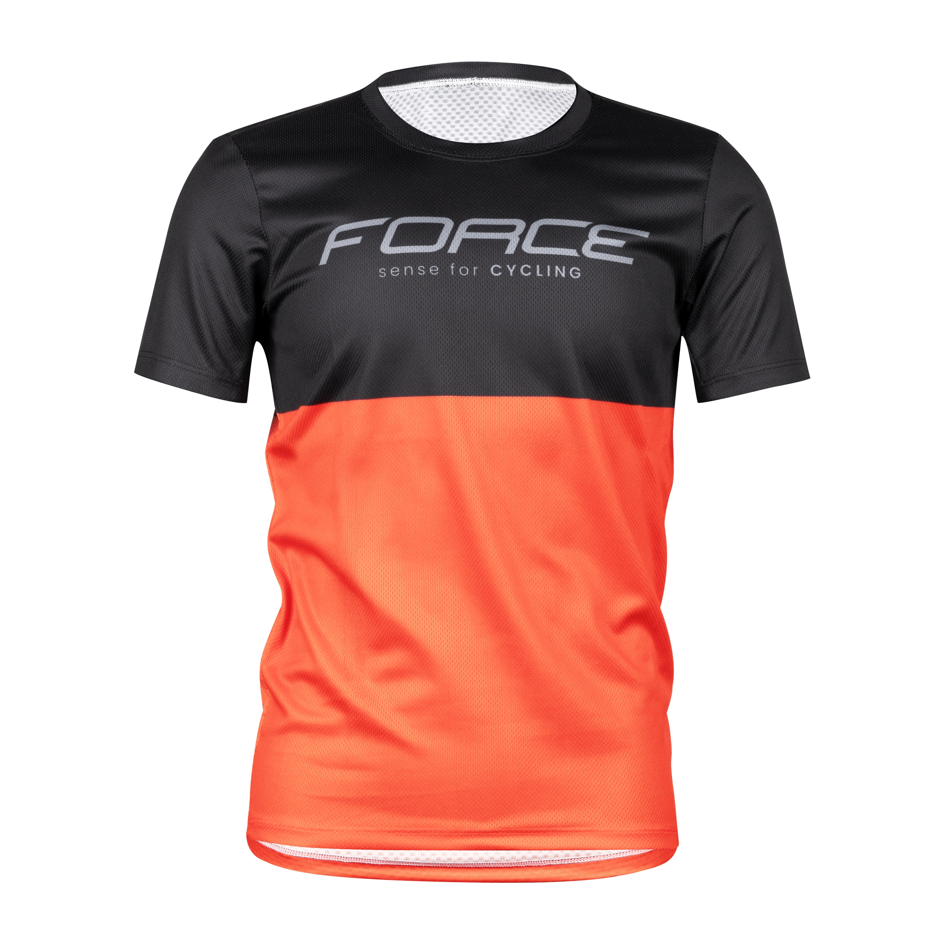 dres FORCE KID MTB CHEERY, erno-oranov 128-140