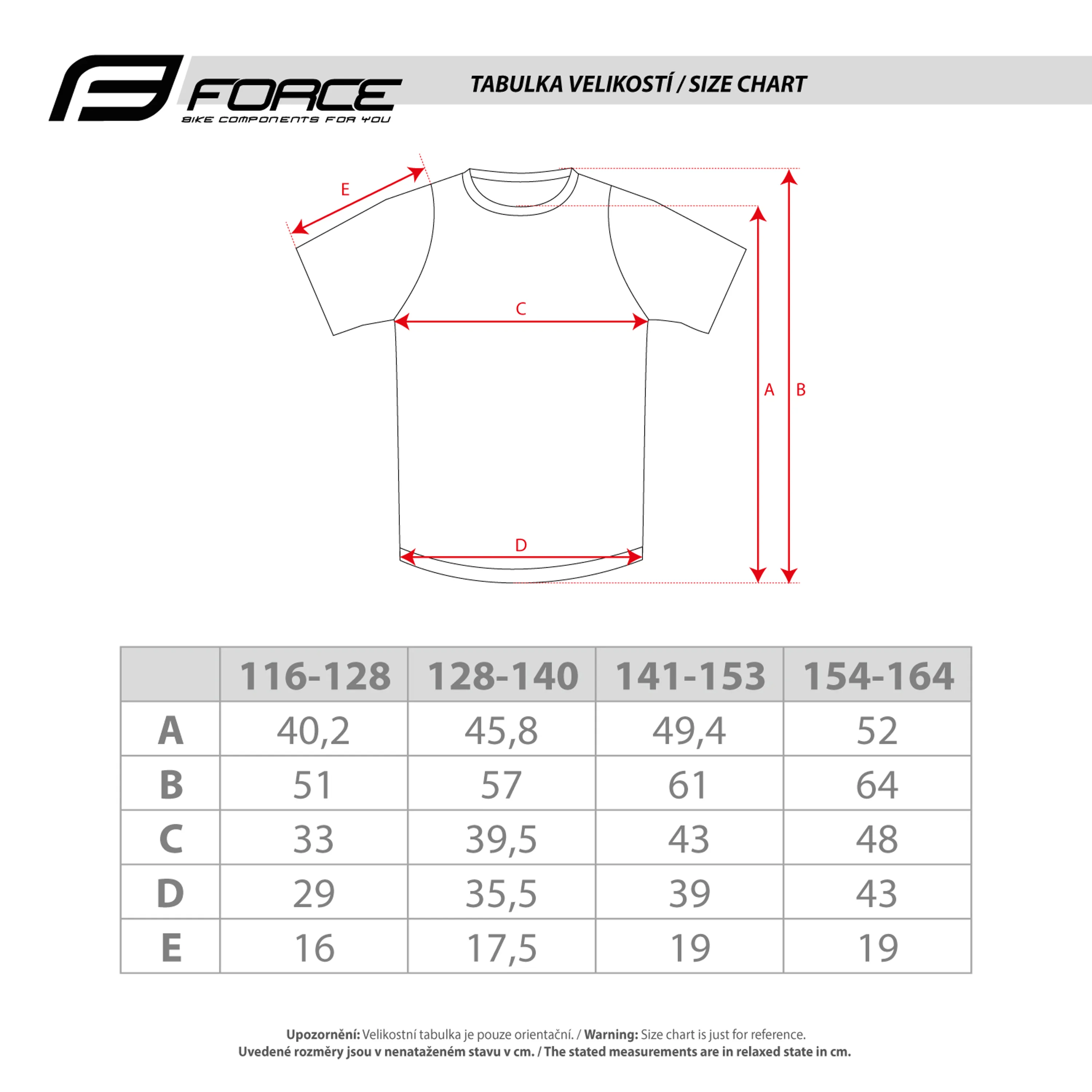 dres FORCE KID MTB CHEERY, černo-oranžový