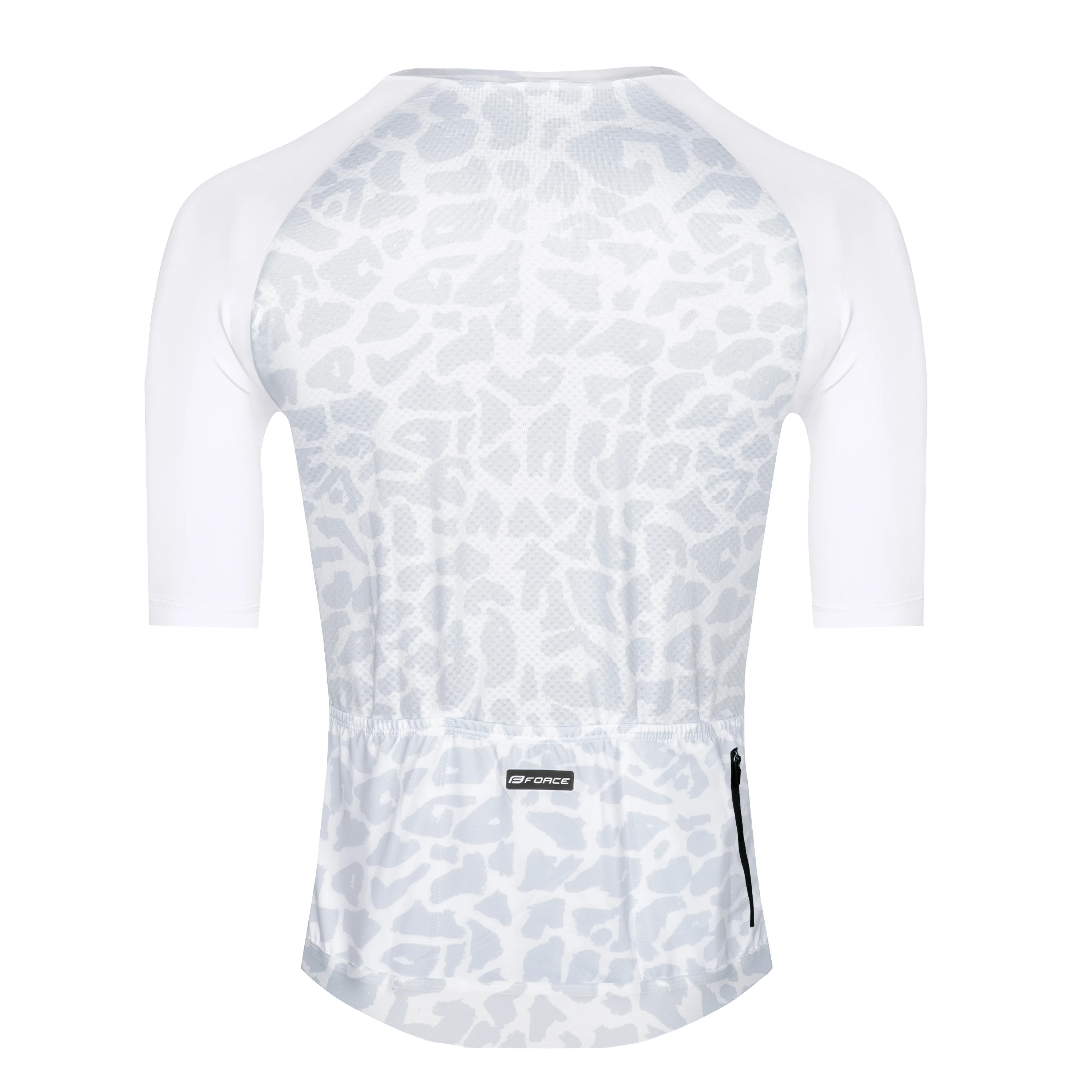 dres FORCE LEOPARD kr. rukáv, bílo-šedý XXL