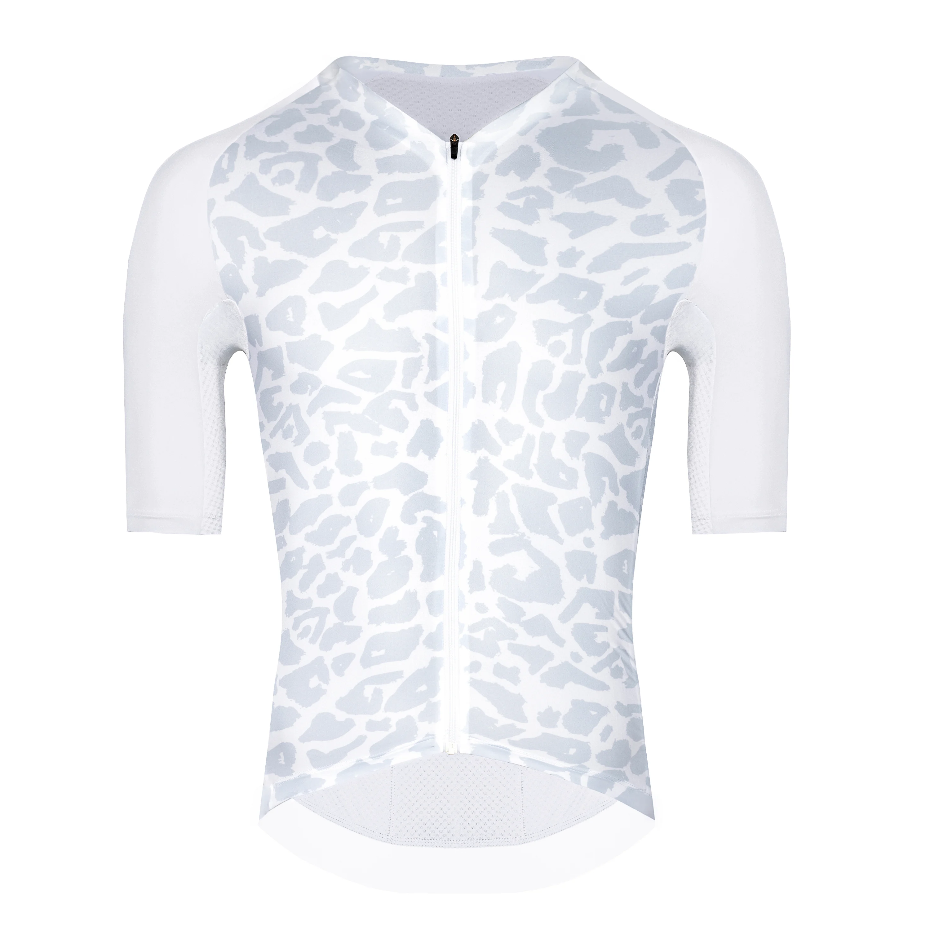 dres FORCE LEOPARD kr. rukáv, bílo-šedý XXL