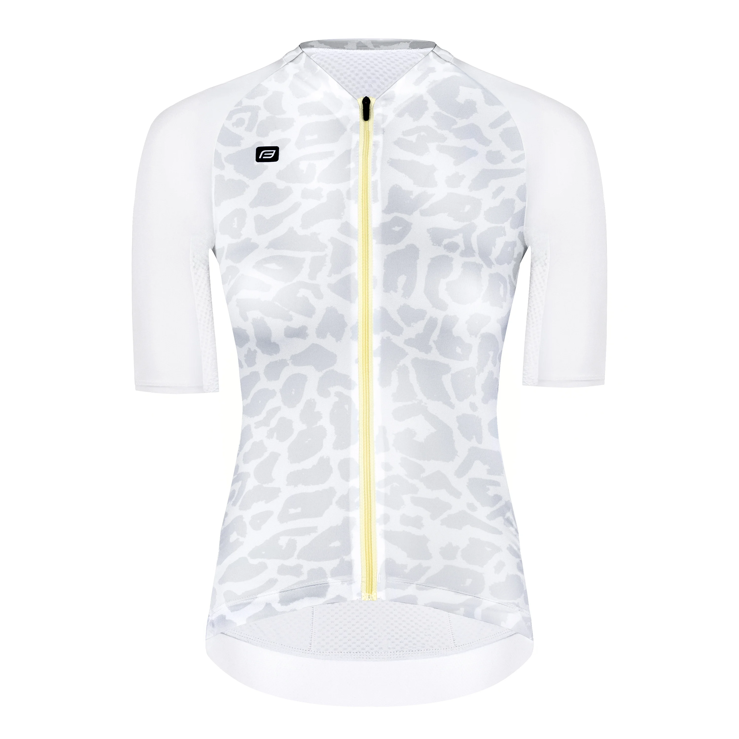 dres FORCE LEOPARD LADY kr. rukáv, bílo-šedý XL