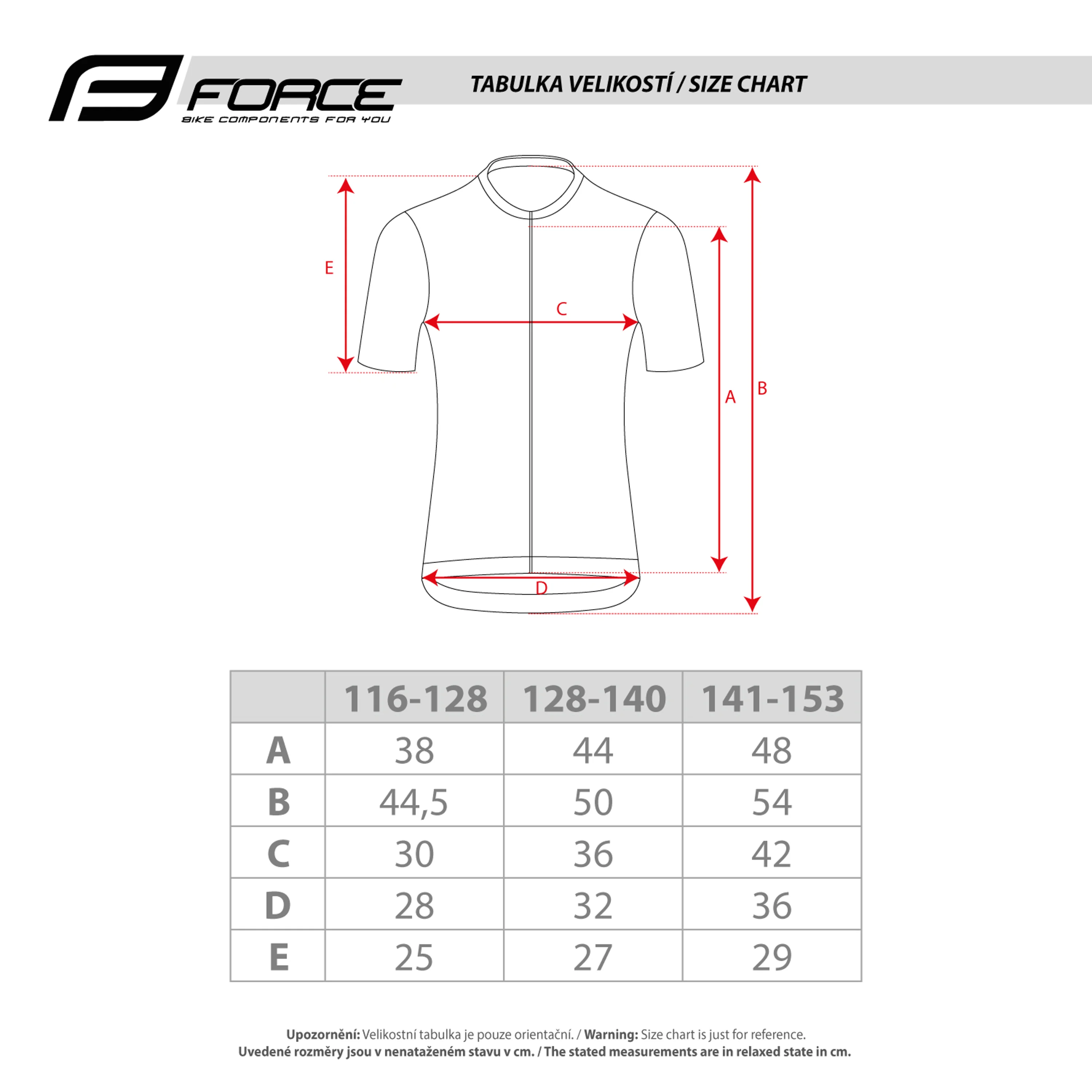 dres FORCE LIMIT KID, oranžový 141-153