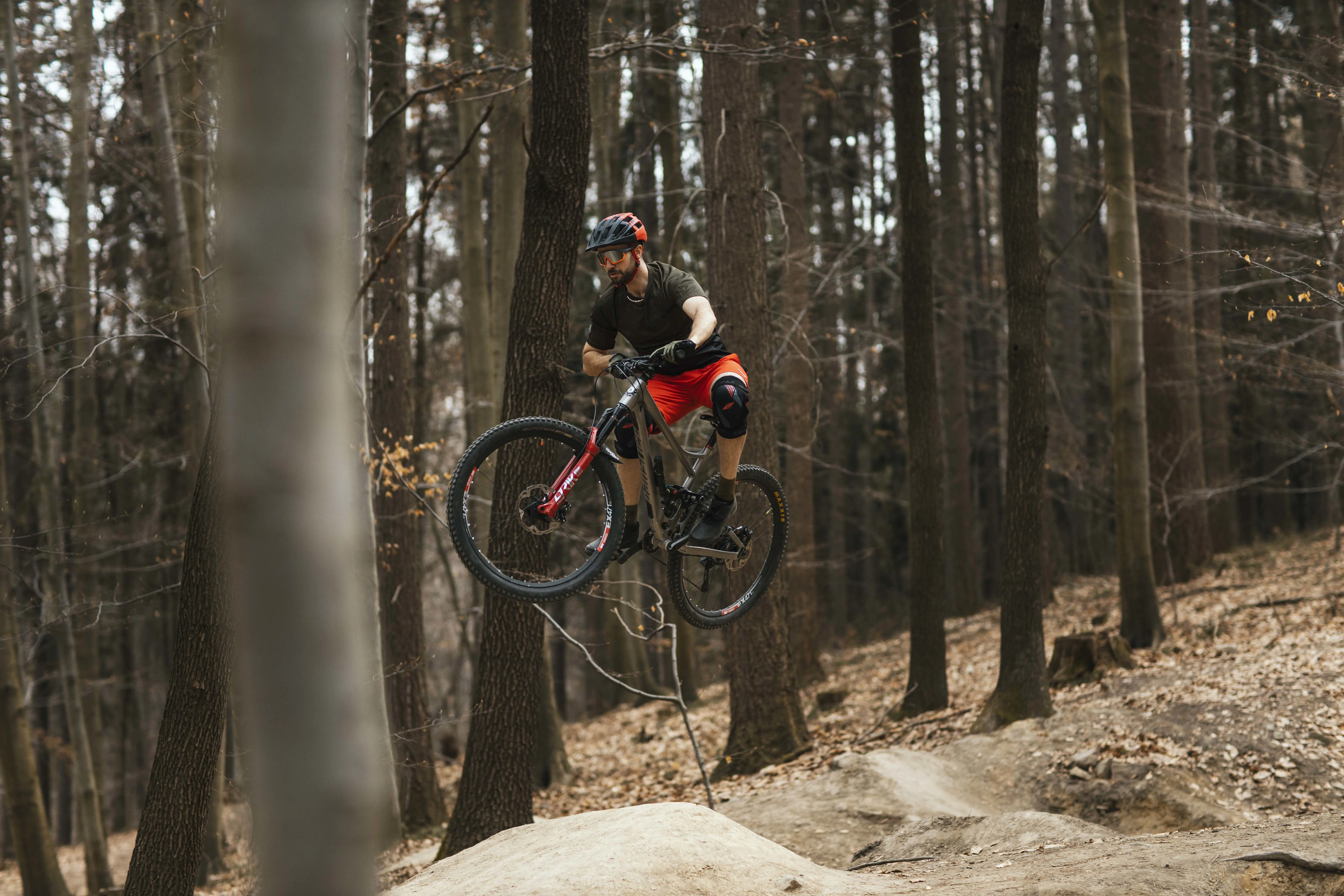 dres FORCE MTB ANGLE kr. rukáv, army