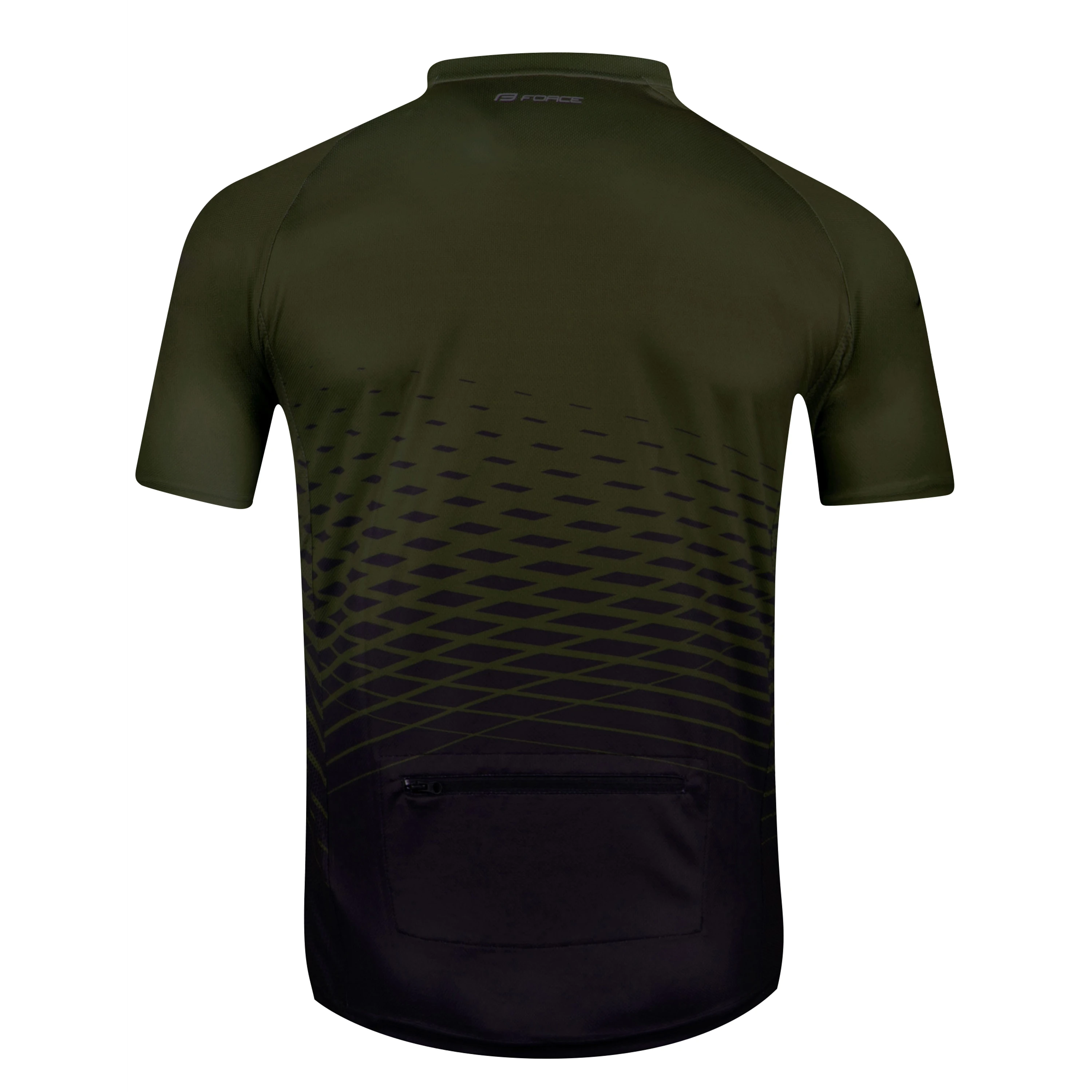 dres FORCE MTB ANGLE kr. rukáv, army S