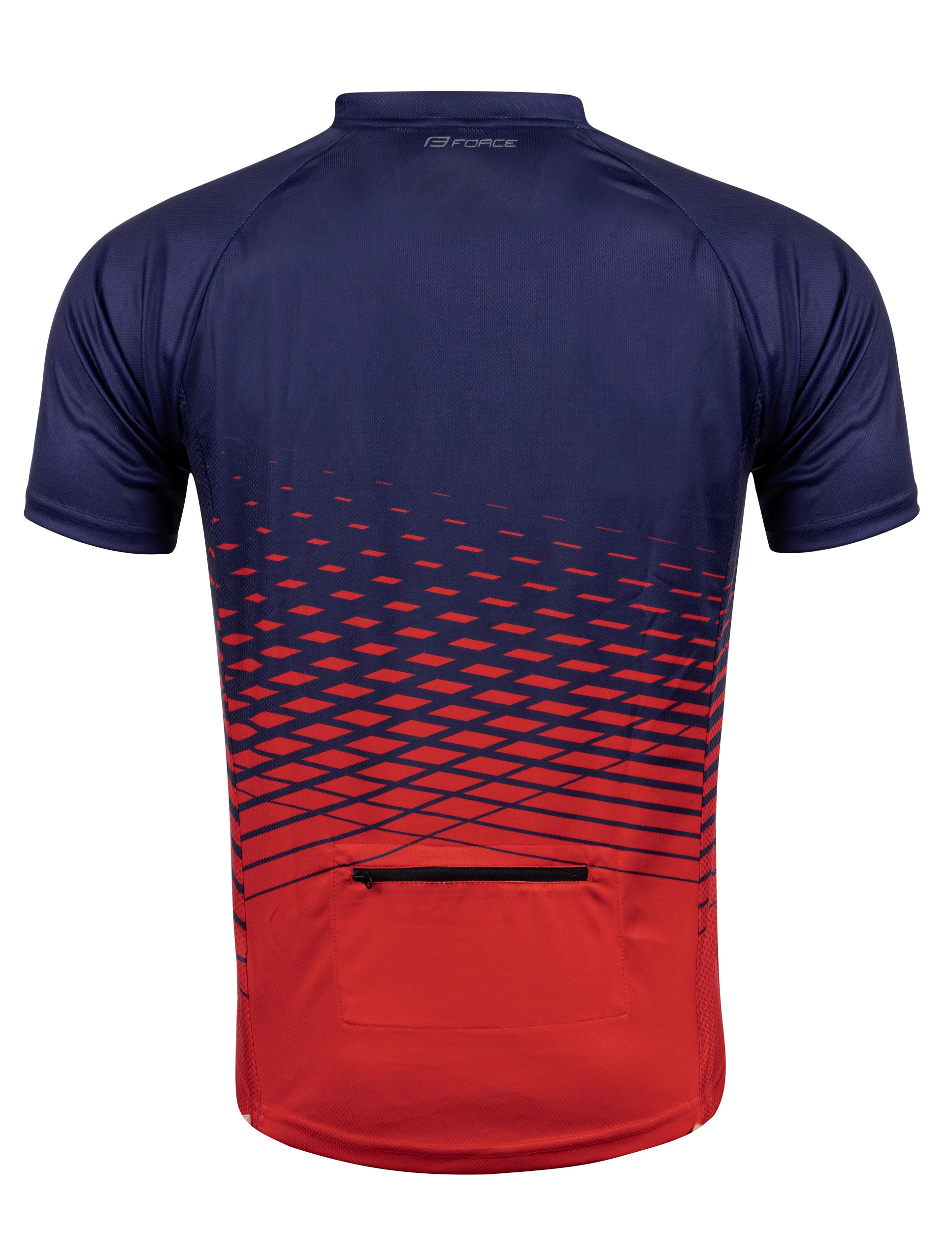 dres FORCE MTB ANGLE kr. rukáv, modro-červený XS