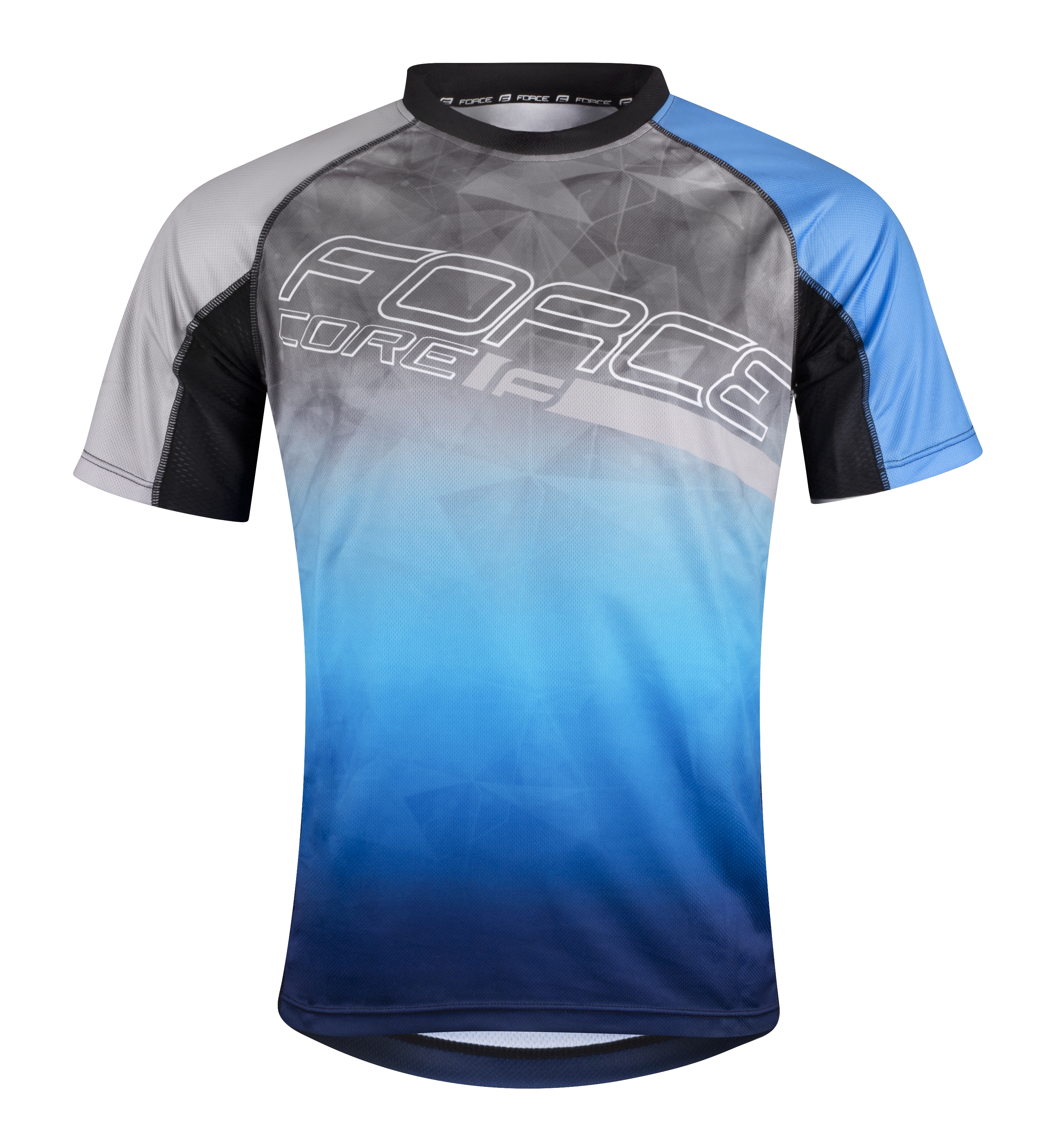 dres FORCE MTB CORE, šedo-modrý XL