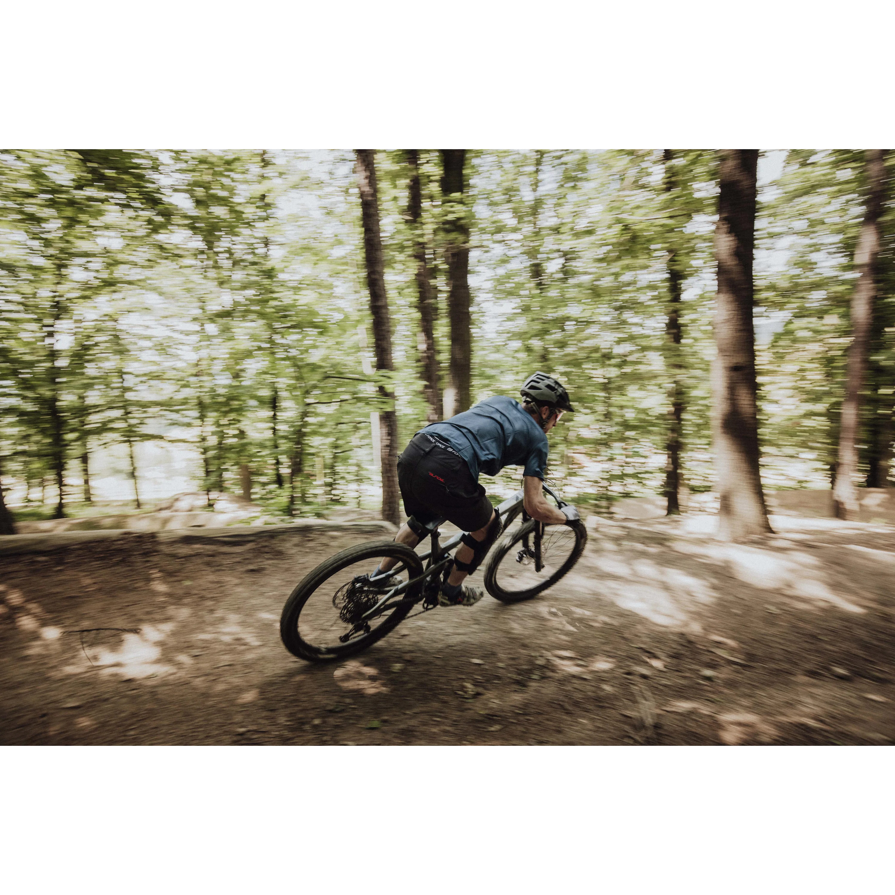 dres FORCE MTB MOUNT krátký rukáv, tm. modrý