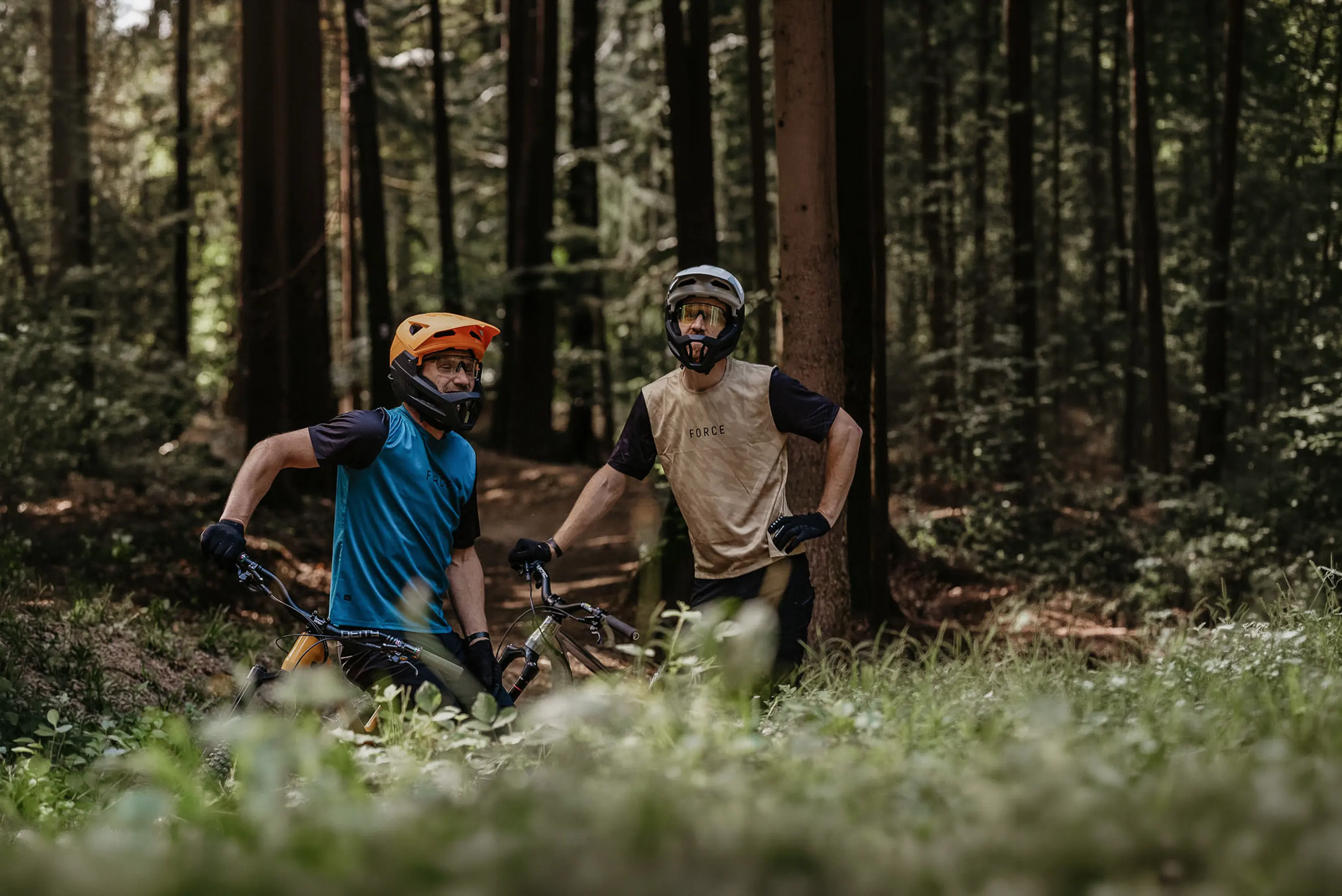 dres FORCE MTB RULES kr. rukáv, béžový 5XL