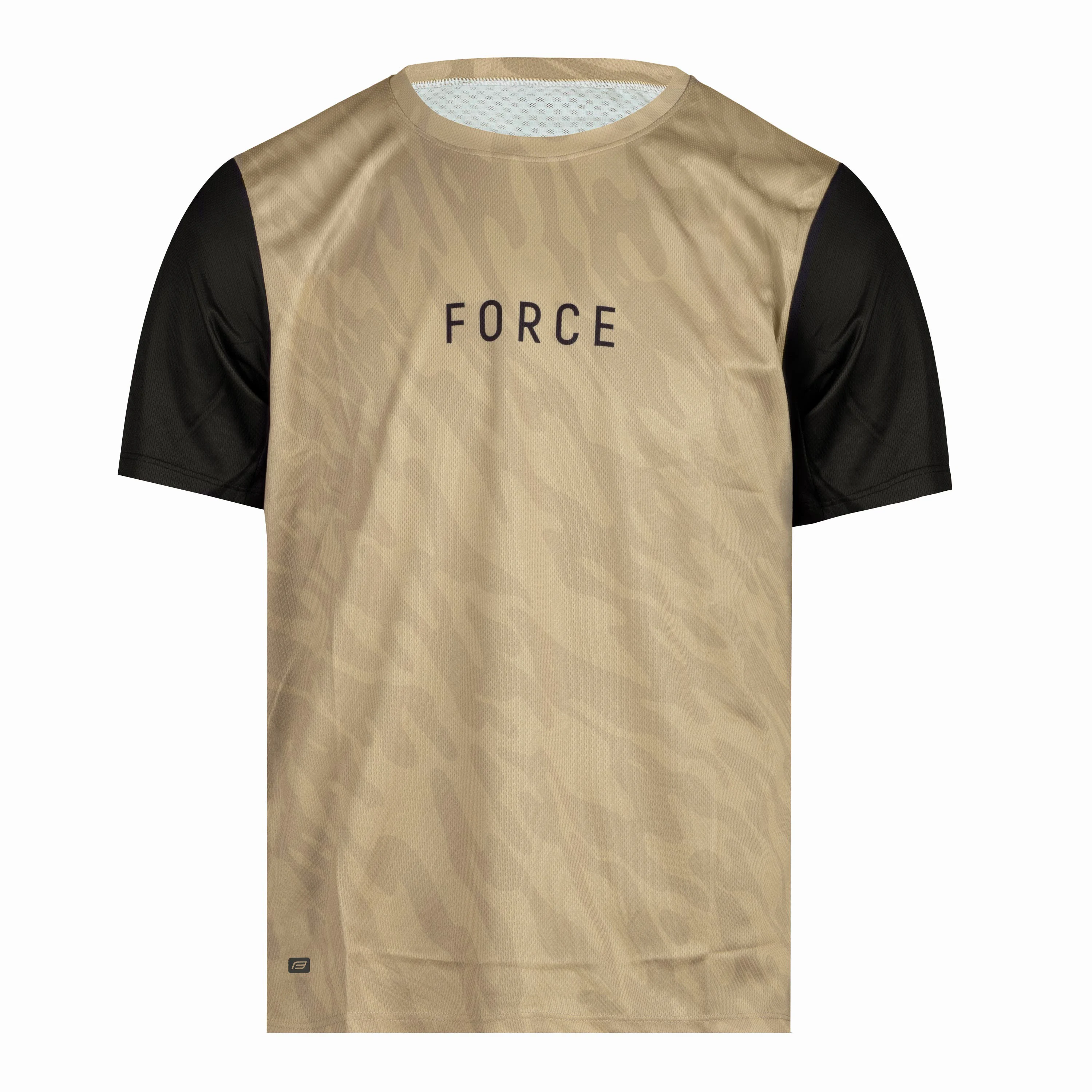 dres FORCE MTB RULES kr. rukáv, béžový M