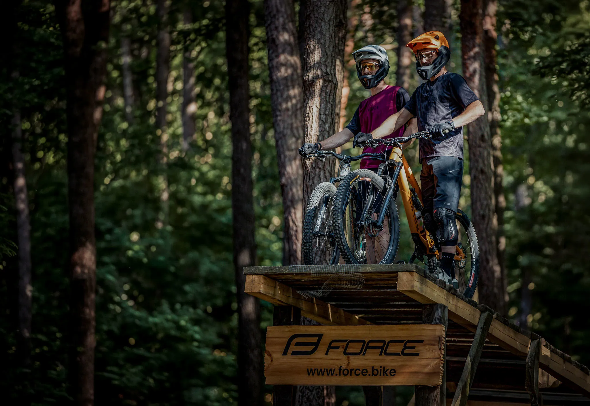 dres FORCE MTB RULES kr. rukáv, bordó L