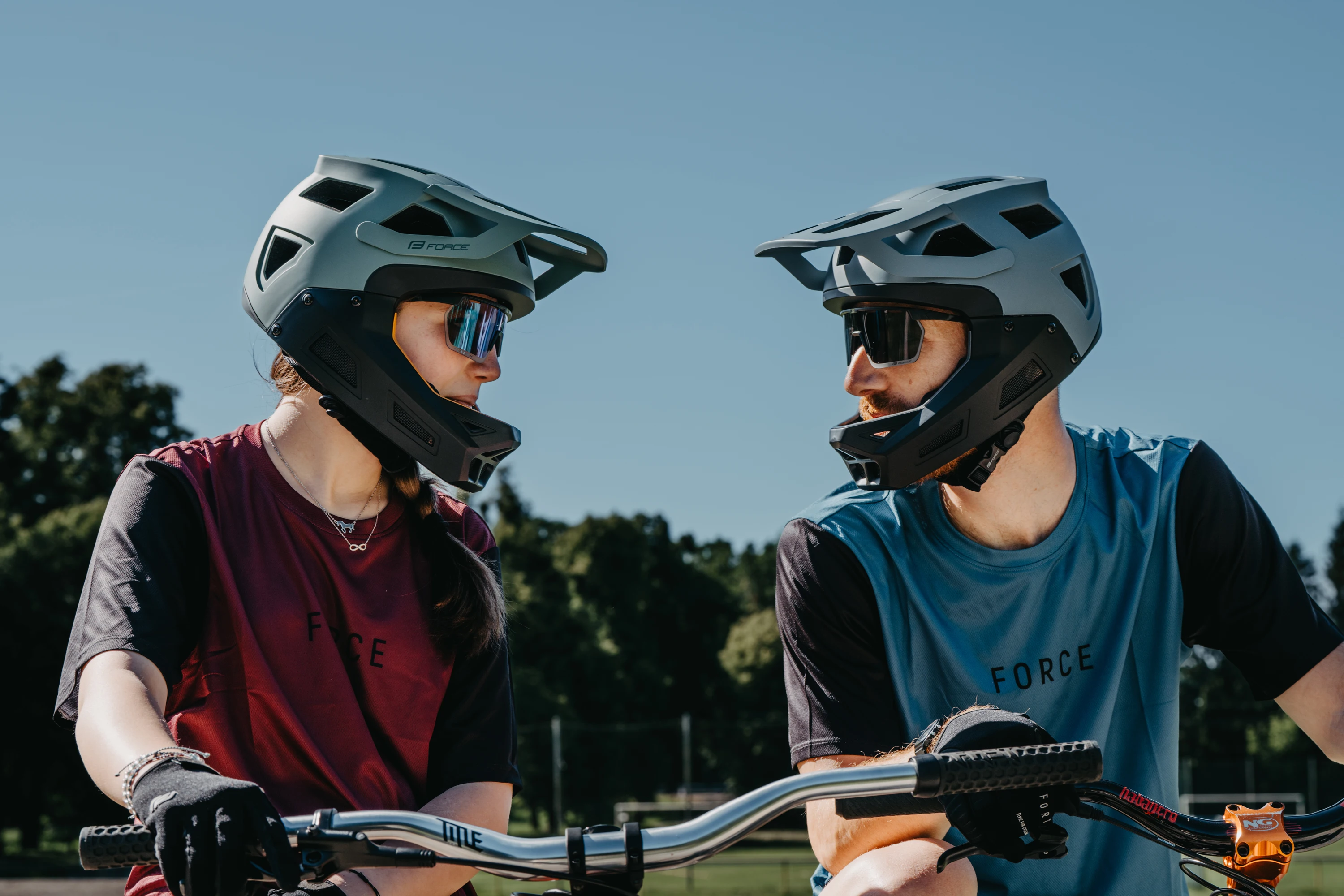 dres FORCE MTB RULES kr. rukáv, modrý 4XL