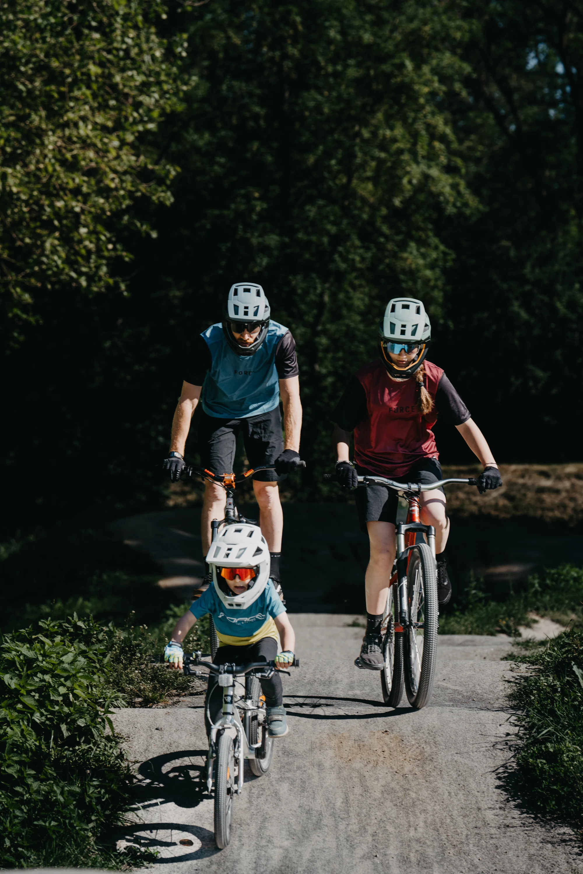 dres FORCE MTB RULES kr. rukáv, modrý XL