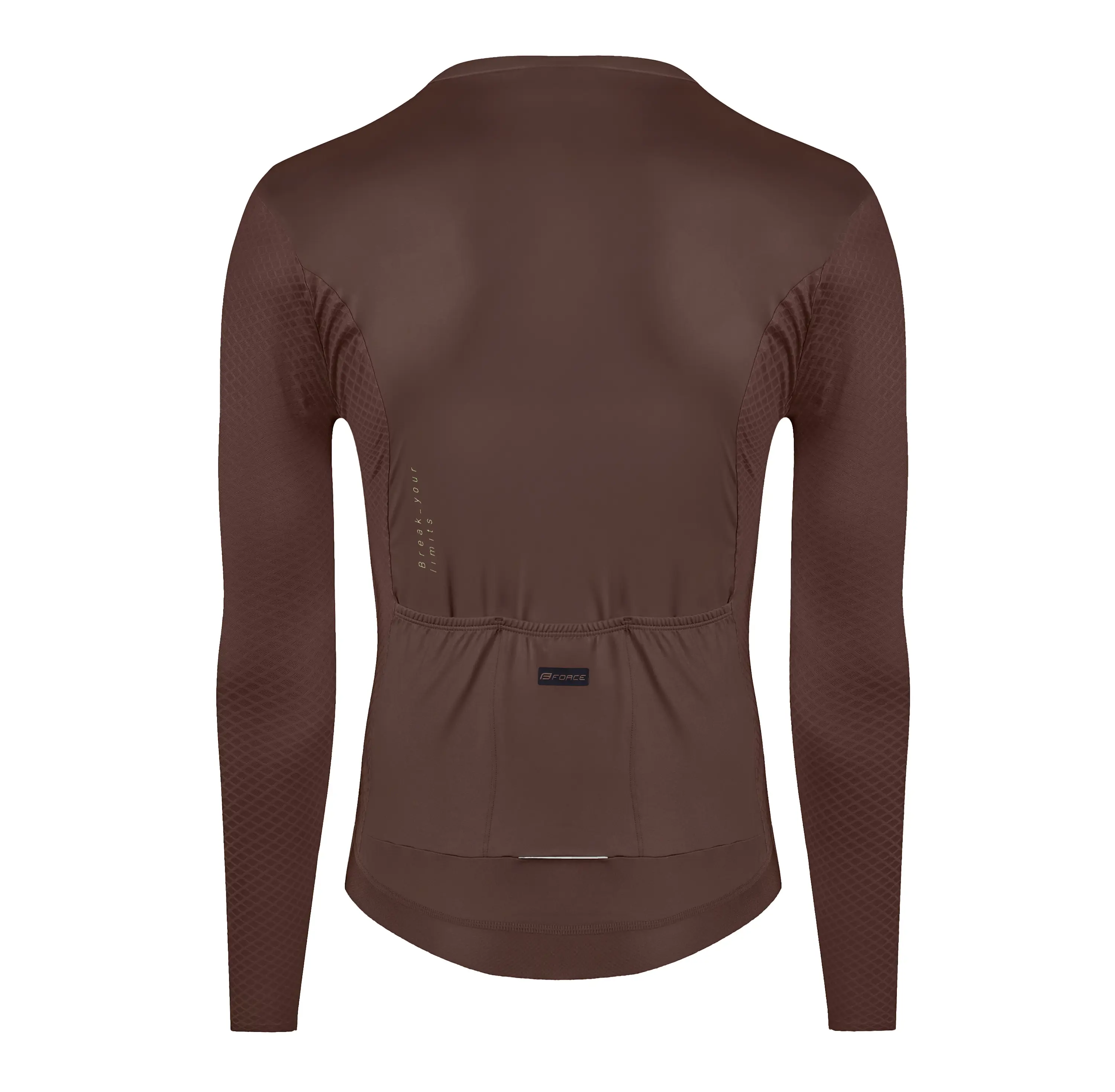 dres FORCE PLAIN dlouhý rukáv, hnědý S