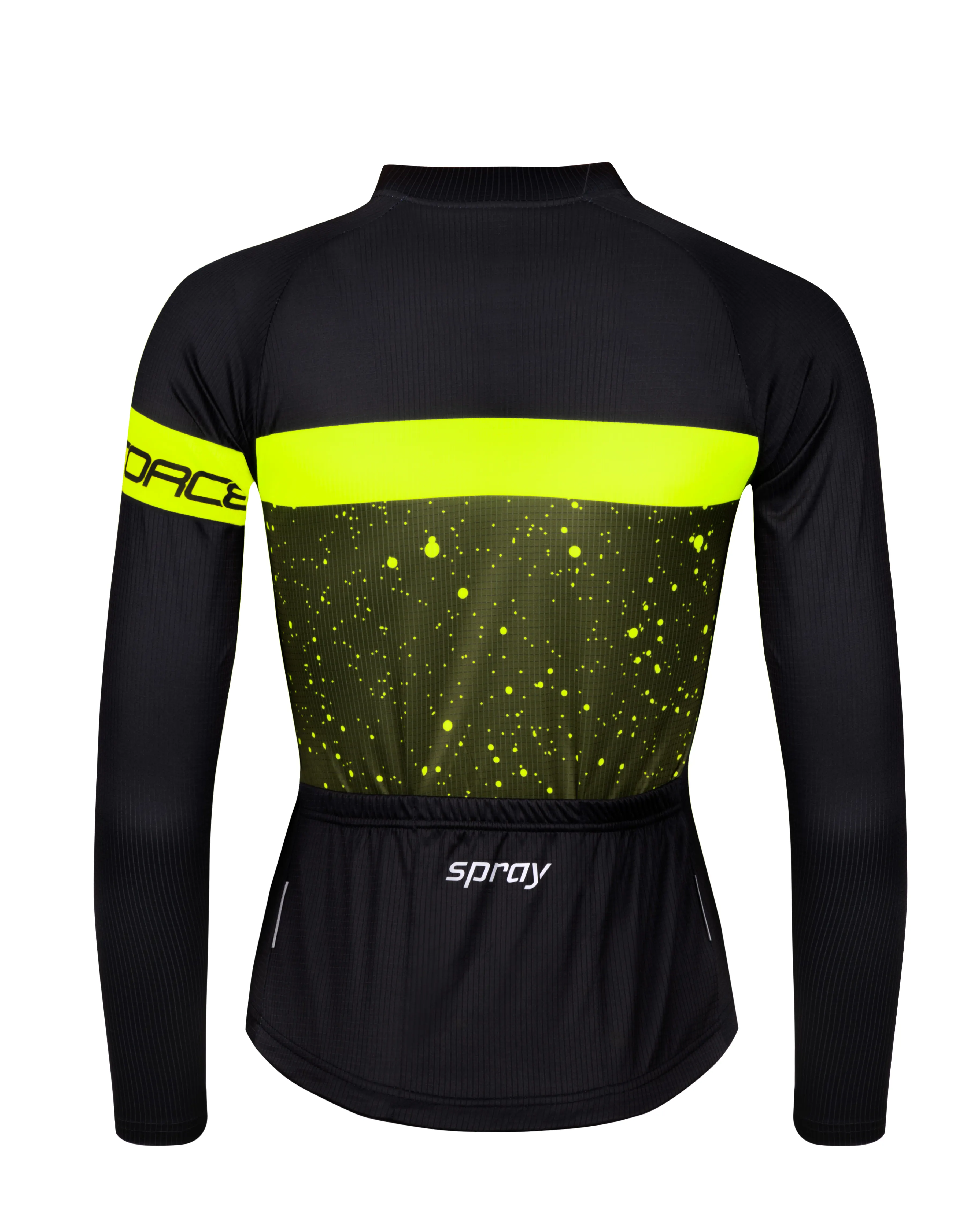 dres FORCE SPRAY LADY dlouhý rukáv, army-fluo