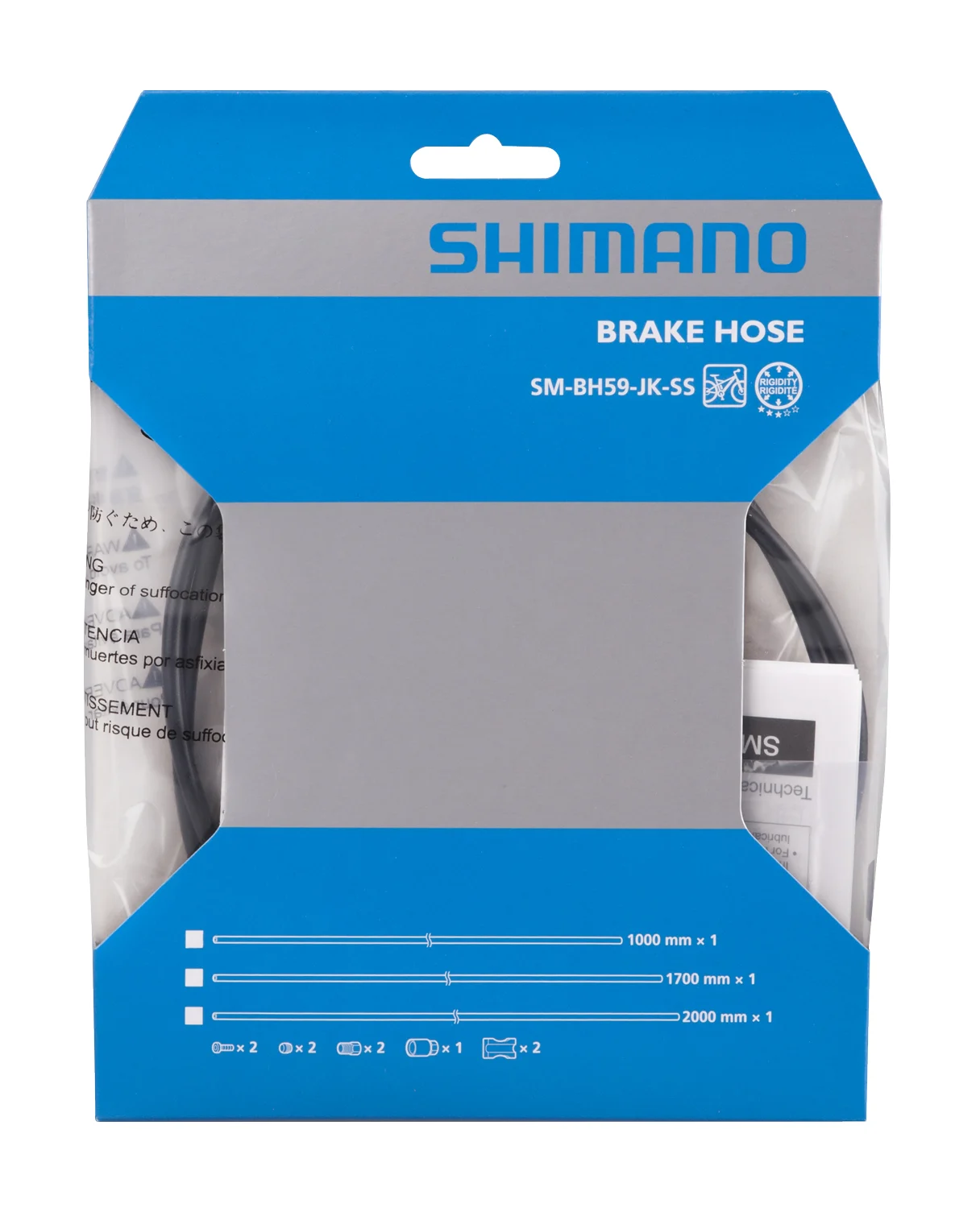 hadička brzdová SMBH90SS 100 cm černá