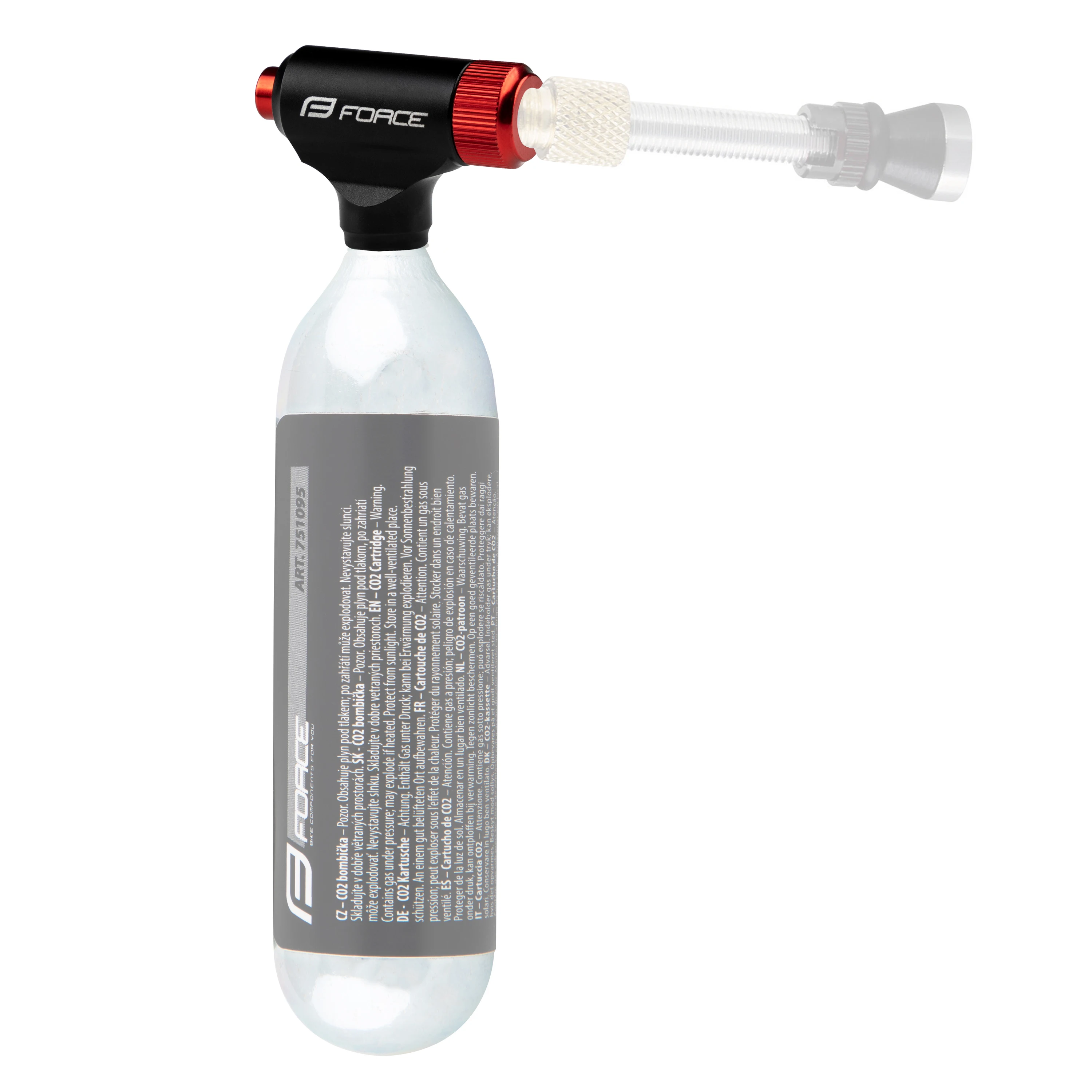 inflátor CO2 FORCE PUFF 3.0 ovladatelný, hliníkový