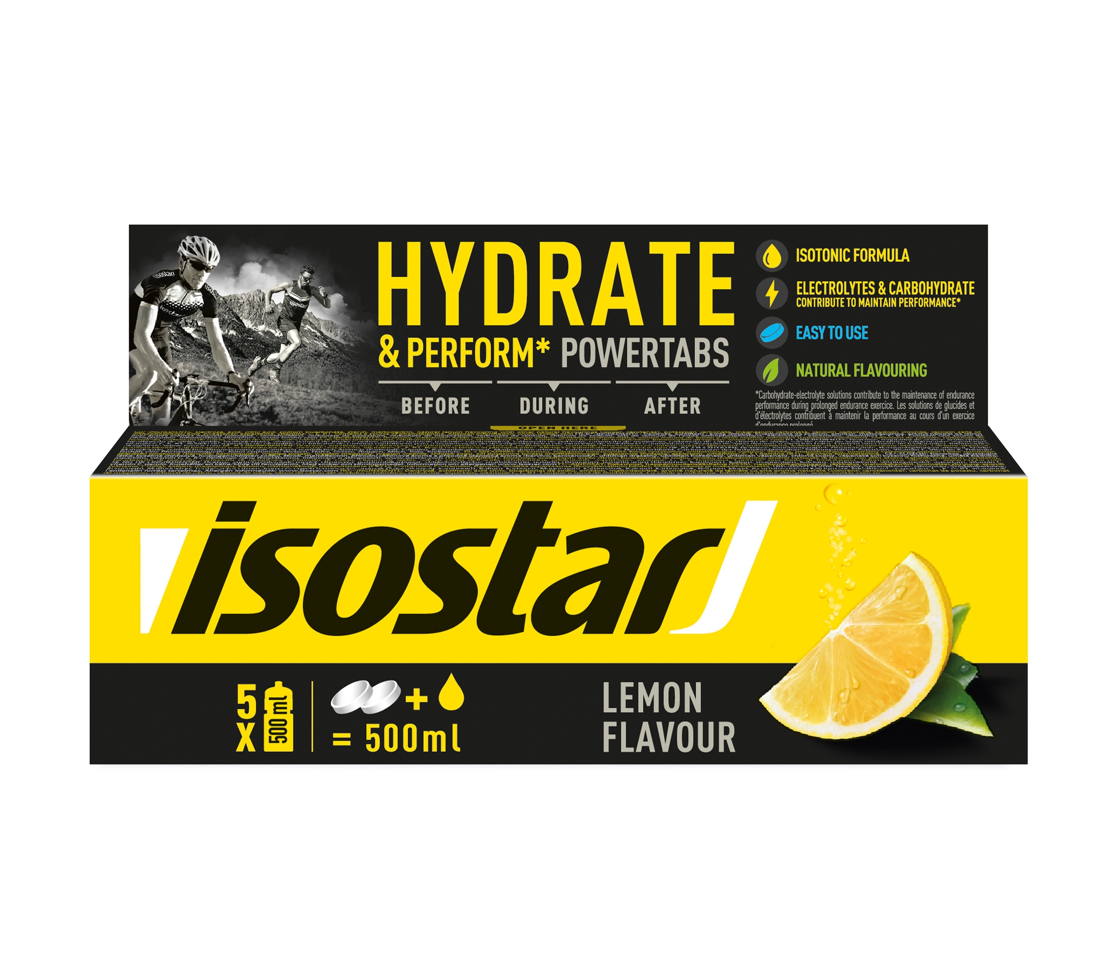 ISOSTAR Powertabs 120g, tuba, 10 tablet citron