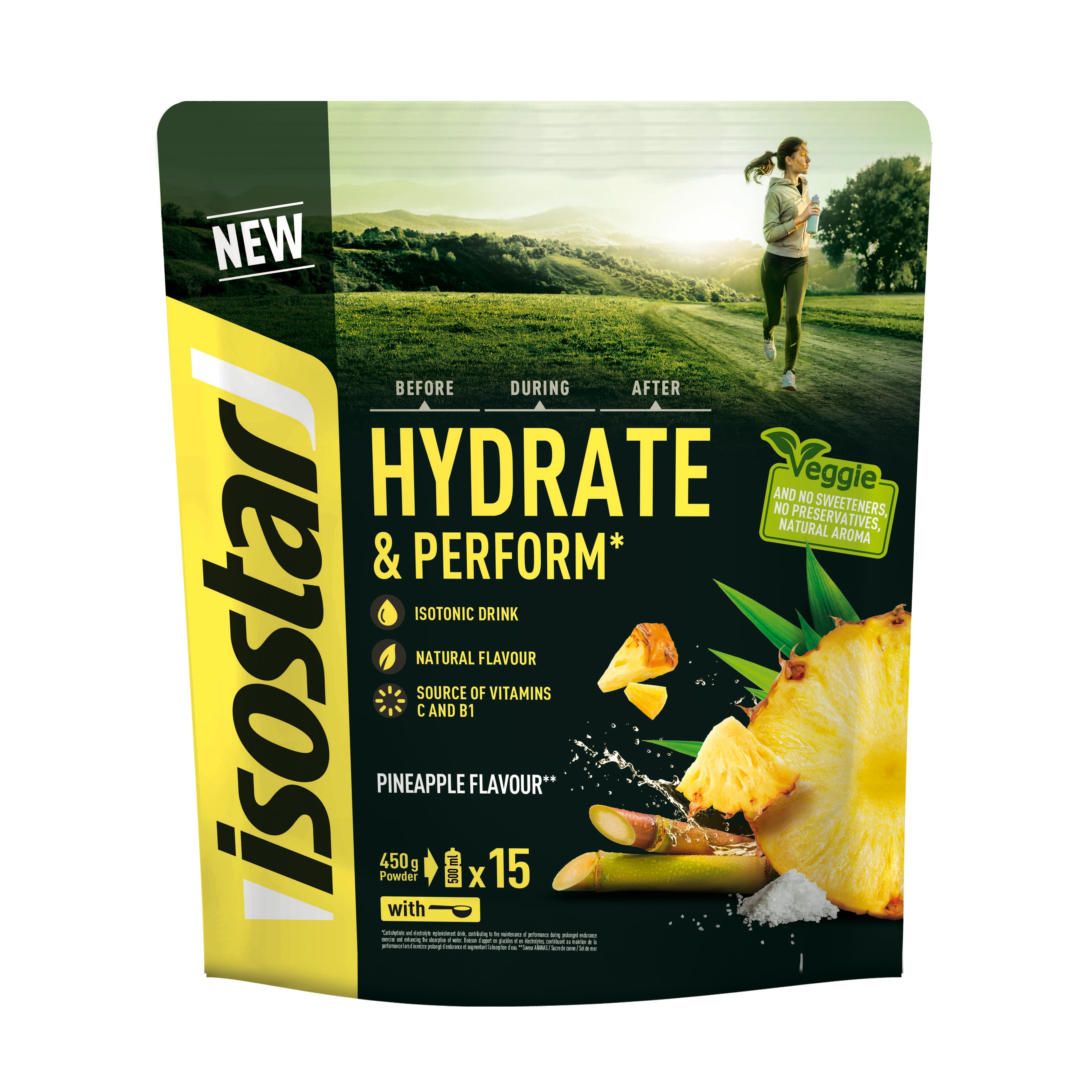 ISOSTAR prášek Hydrate and Perform, 450 g, ananas