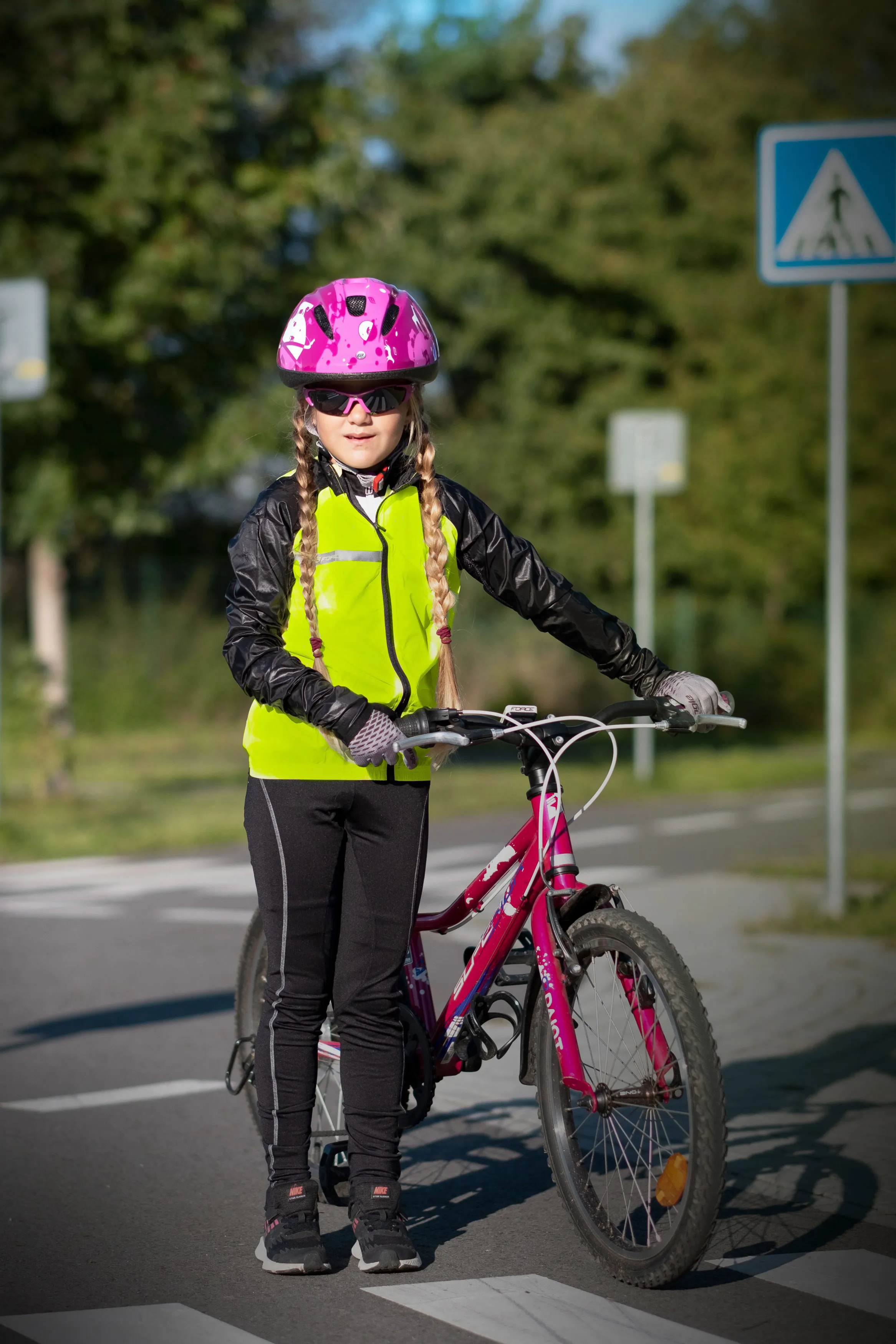 kalhoty F REFLEX LINE KID bez vložky,černé 154-164